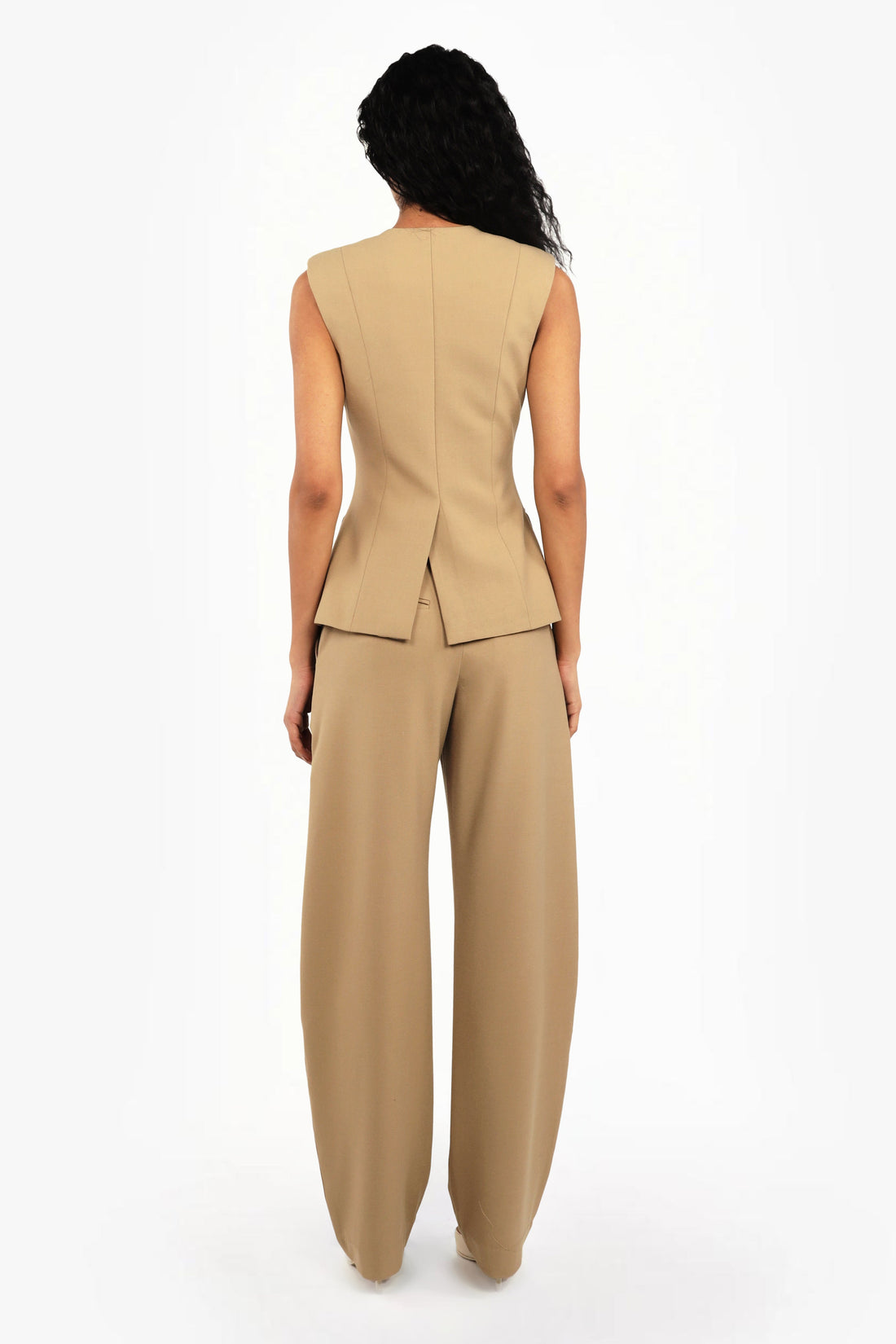 Barrel-Leg Tailored Trousers
