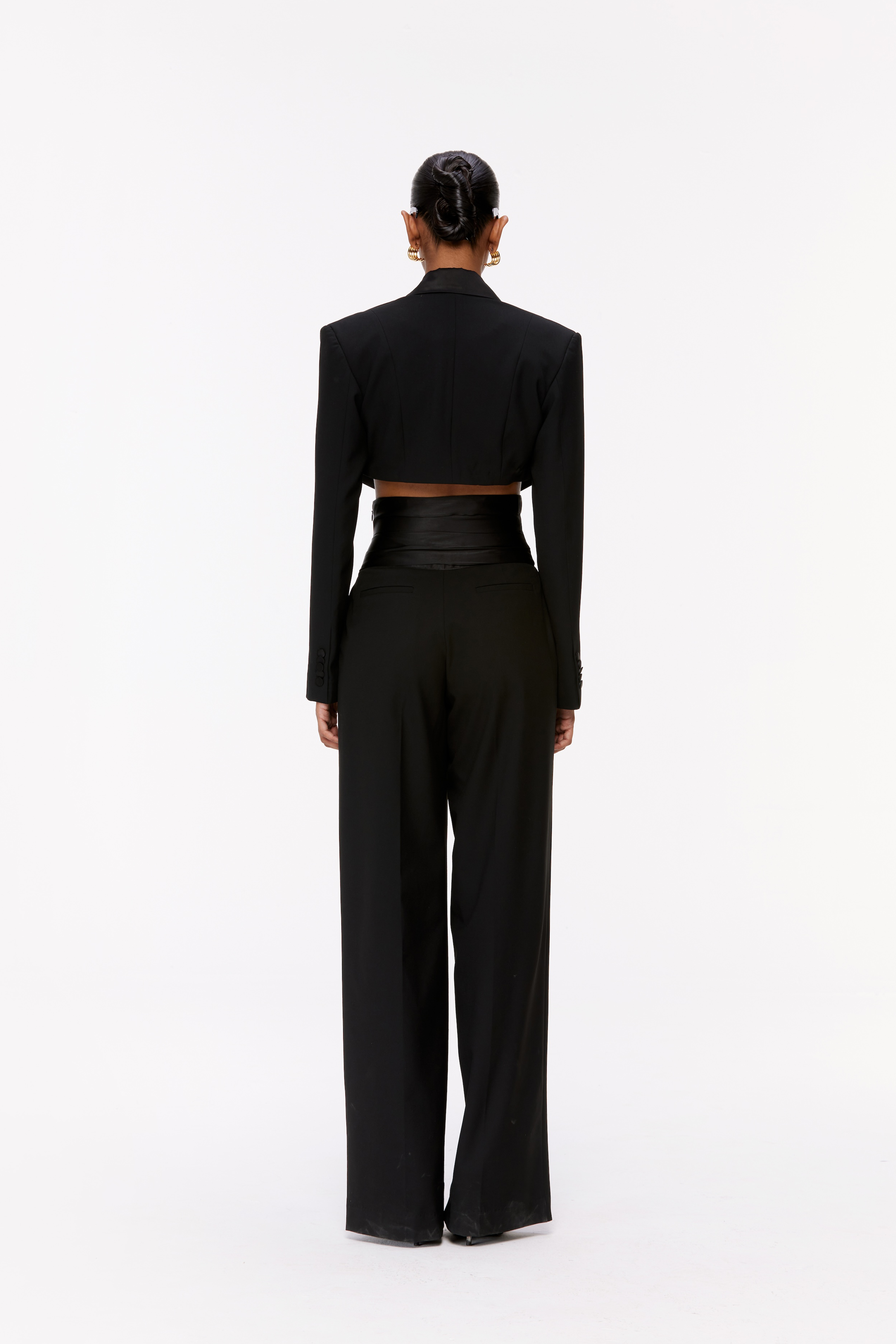 Cropped Tuxedo Suit