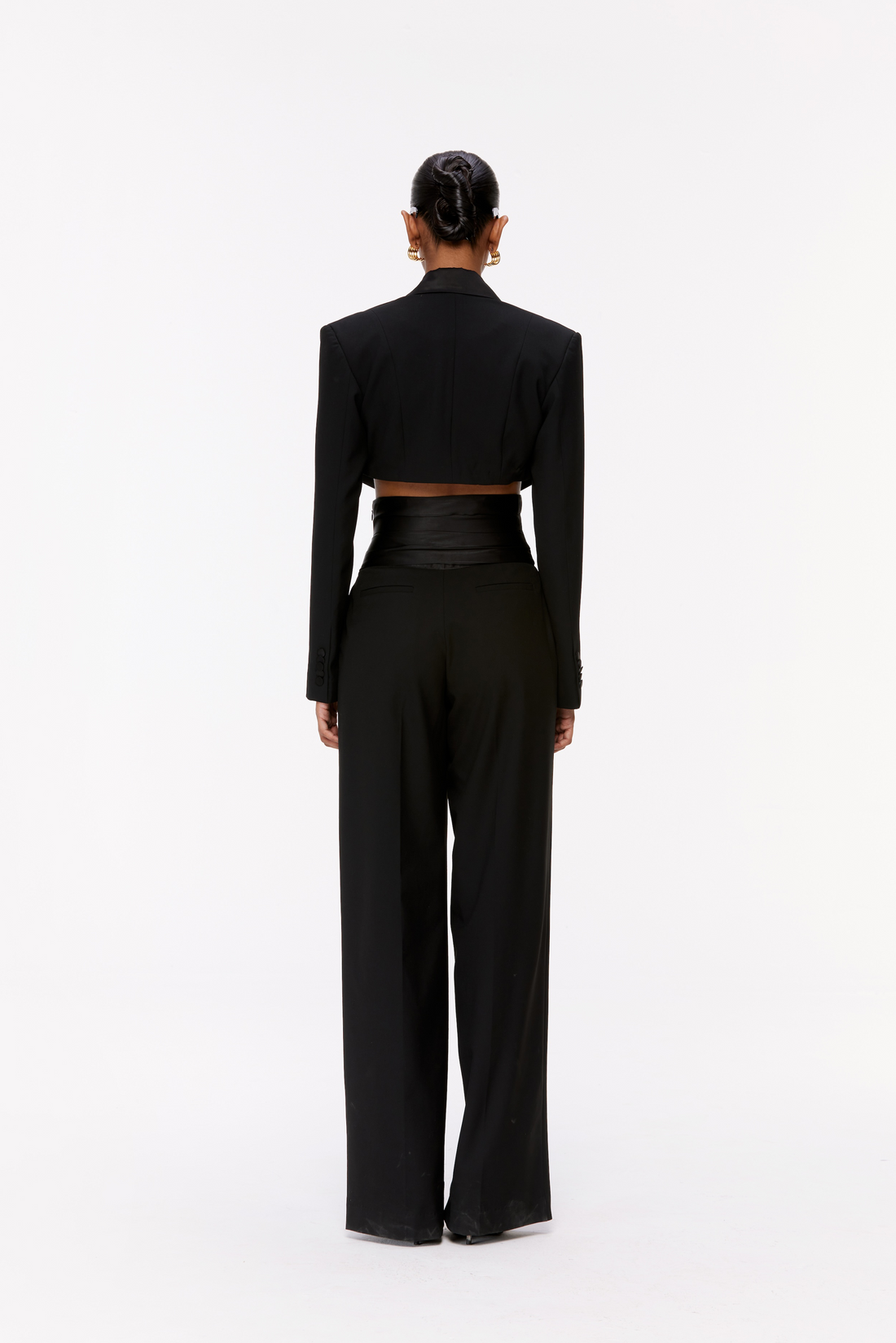 Cropped Tuxedo Suit
