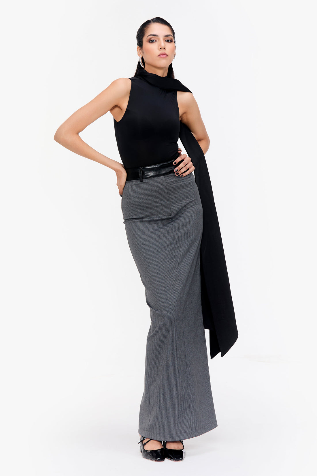 Tailored Column Skirt