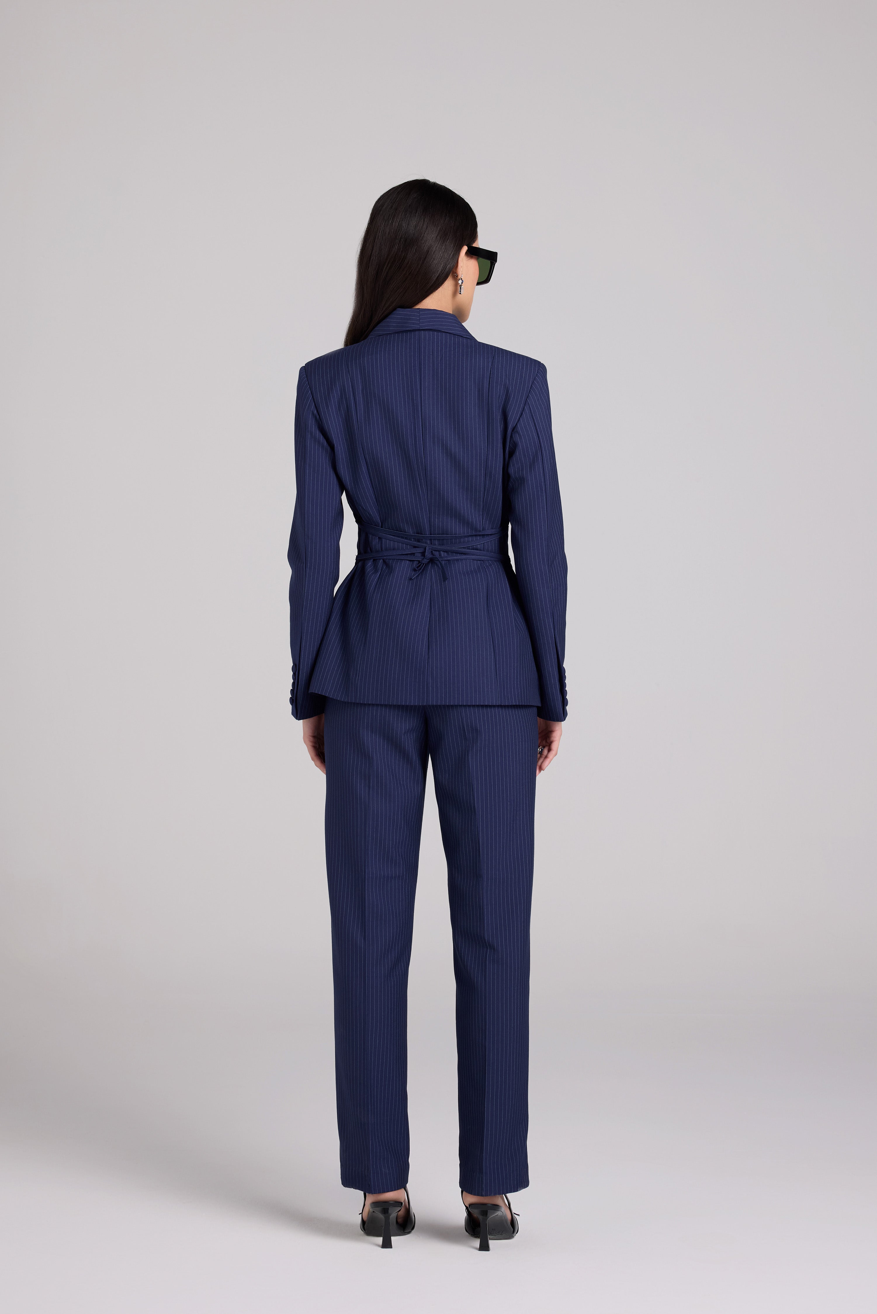 Indigo Pinstripe 3 Piece Suit