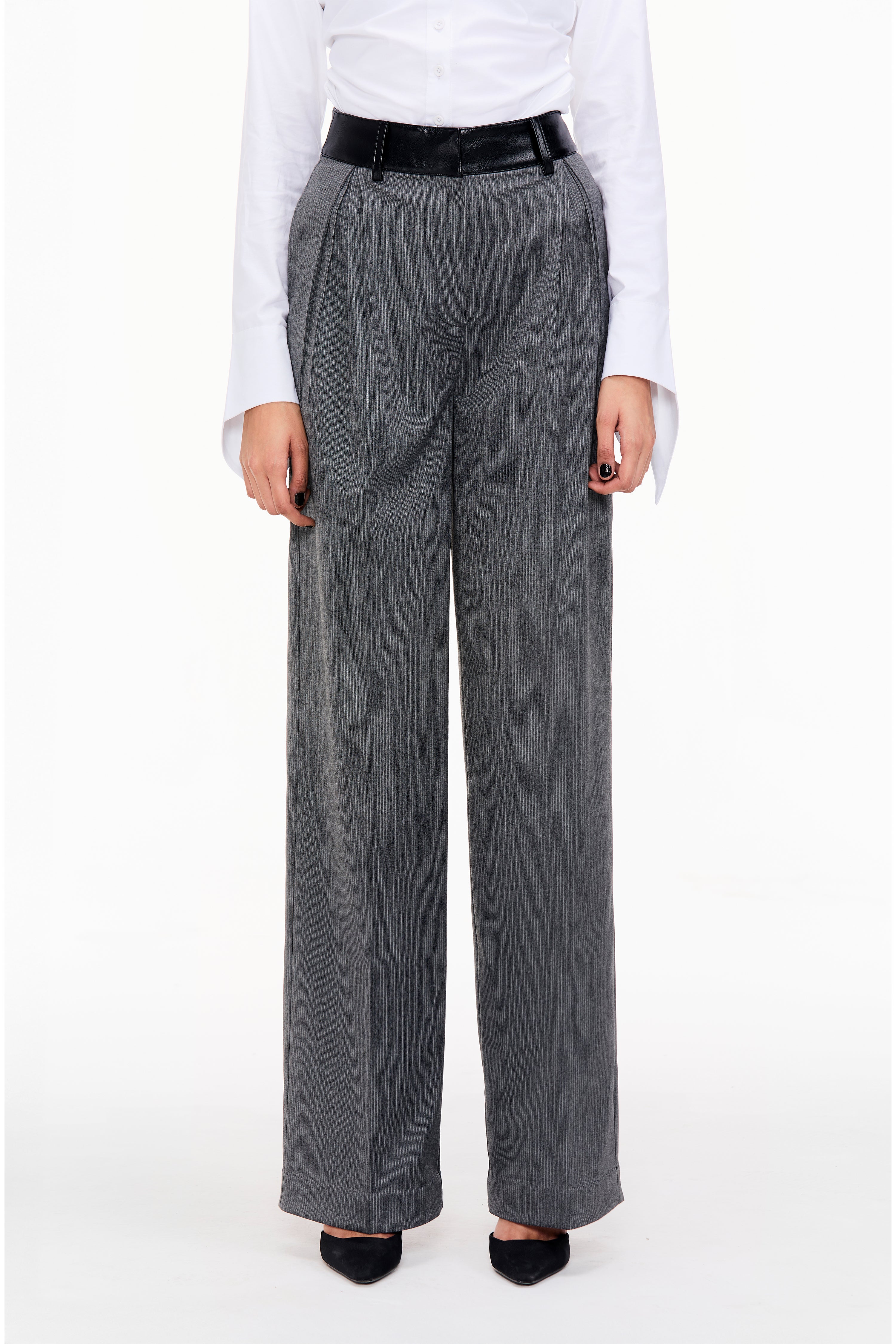 Pinstripe Zip-Up Set