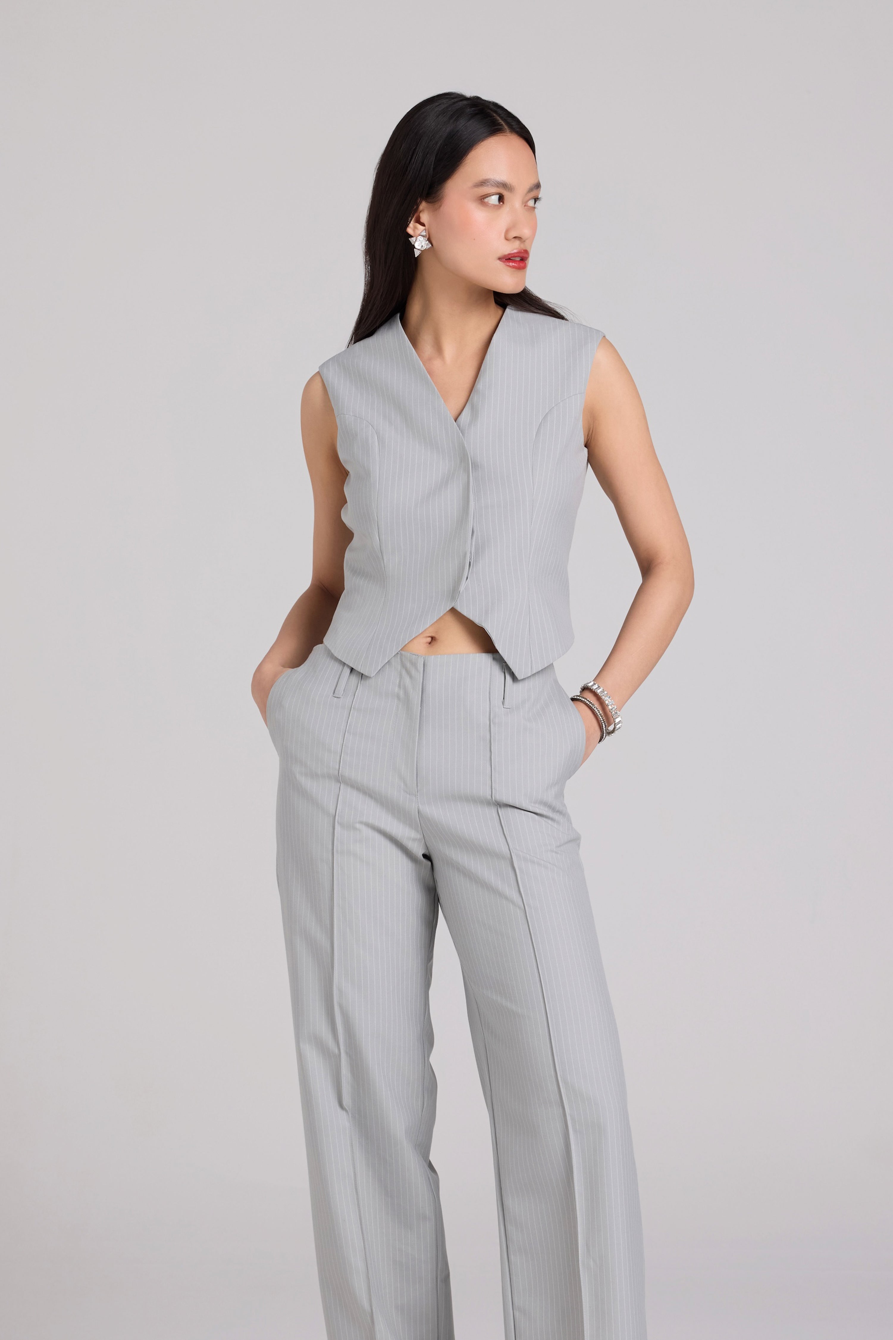 Classic Pinstripe Waistcoat Set