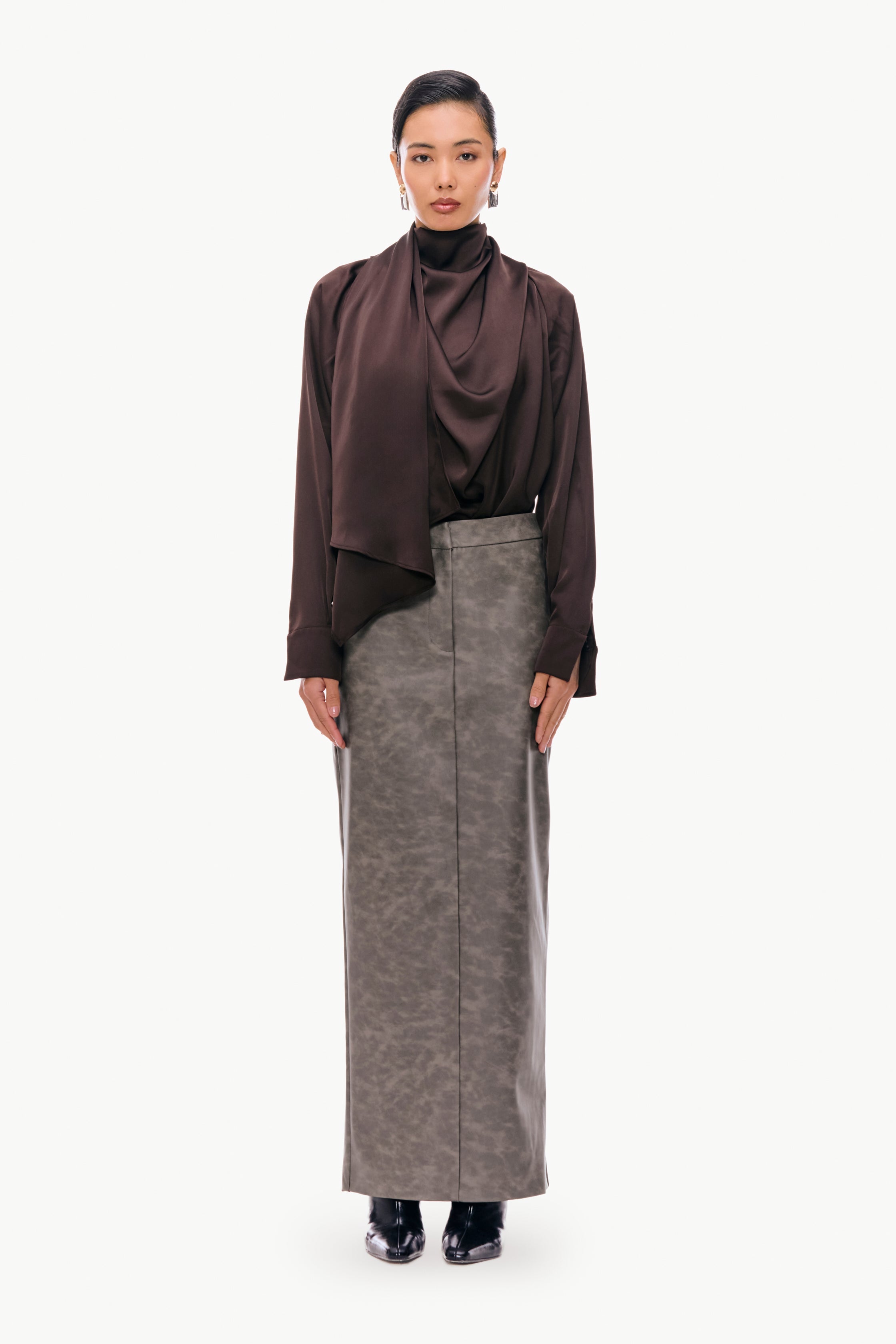 Draped Scarf Top