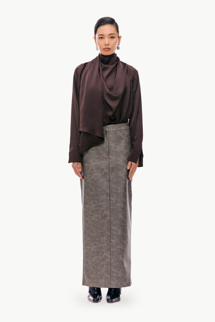 Draped Scarf Top