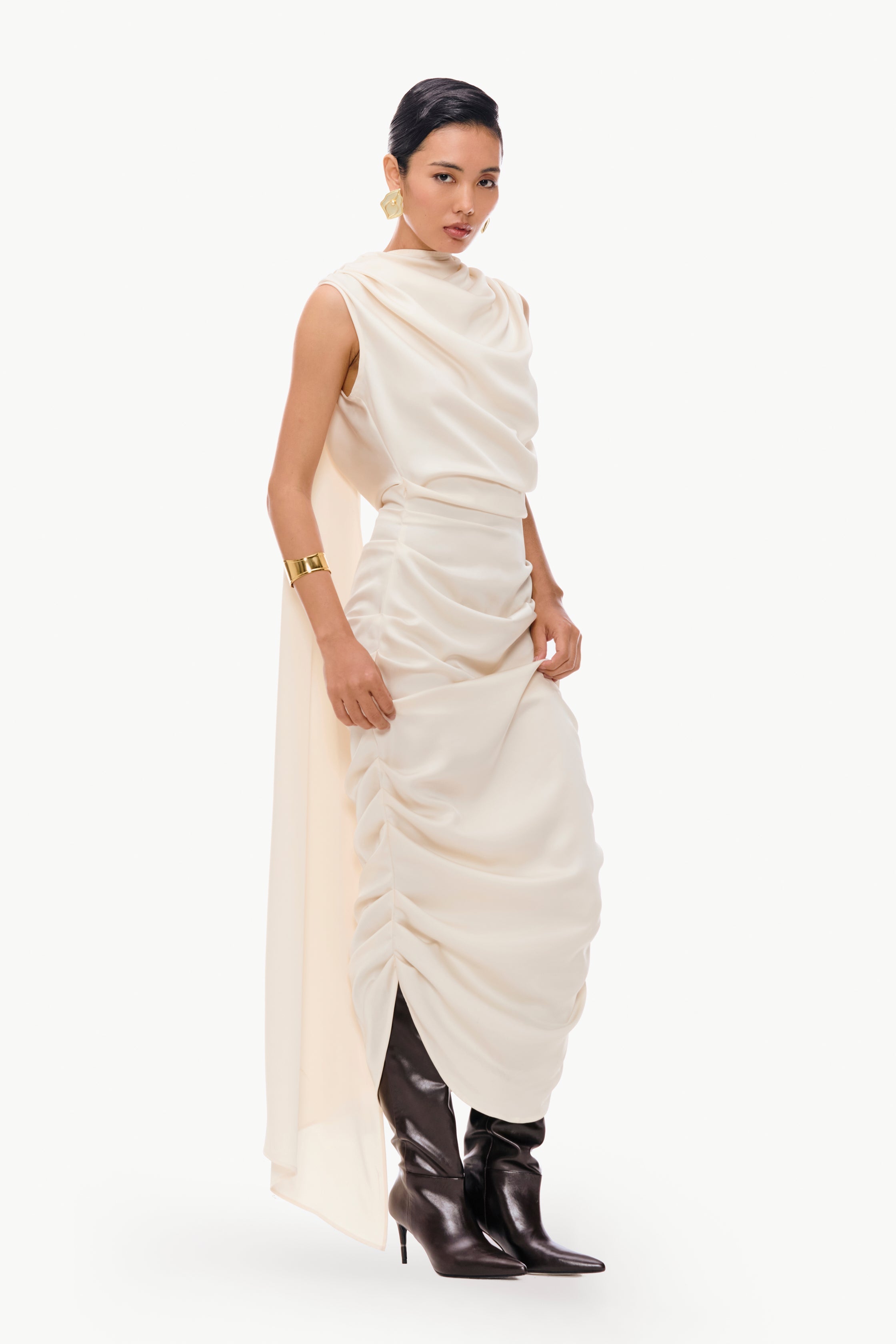 Cowl Column Dress