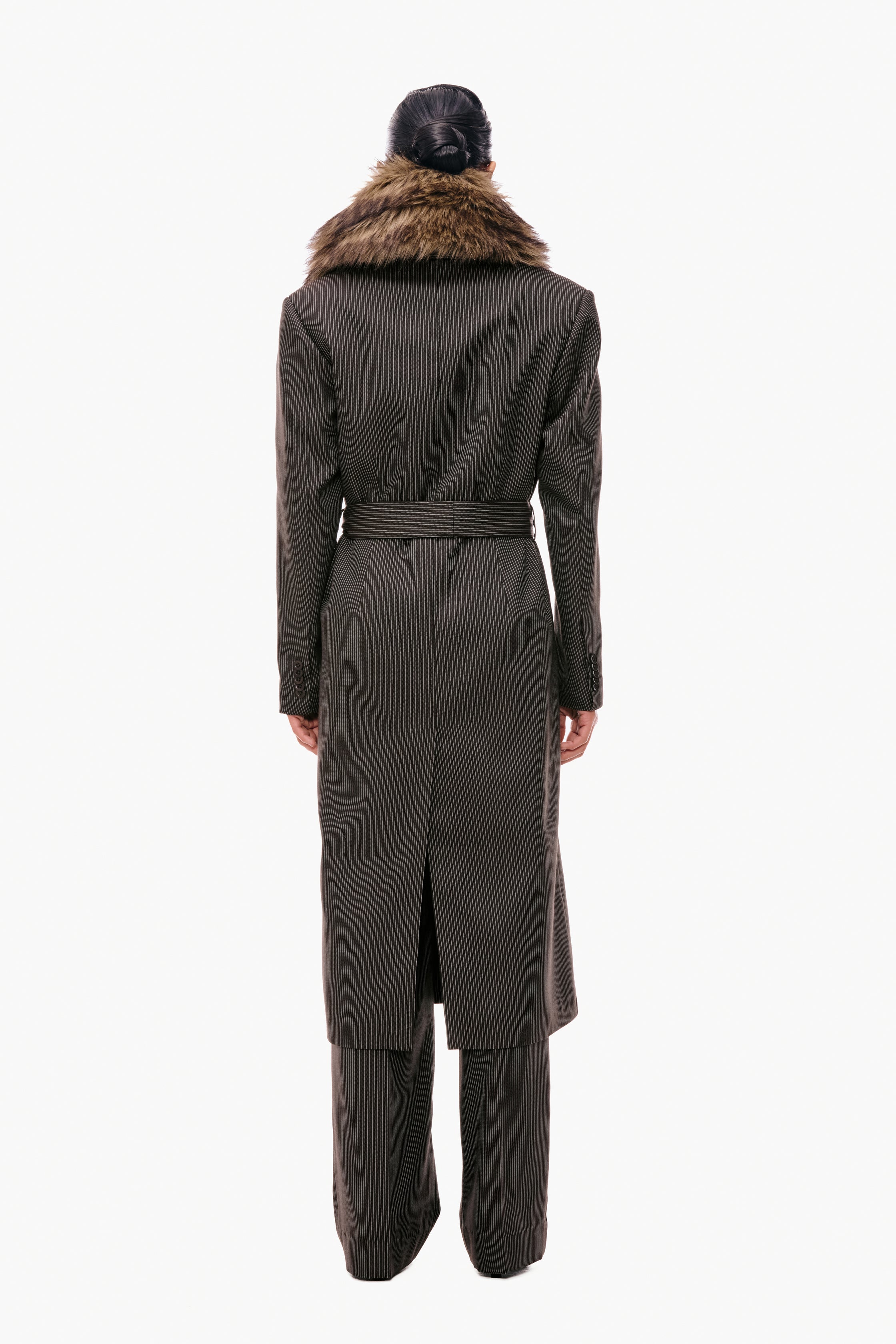 Espresso Pinstripe Three-Piece Suit