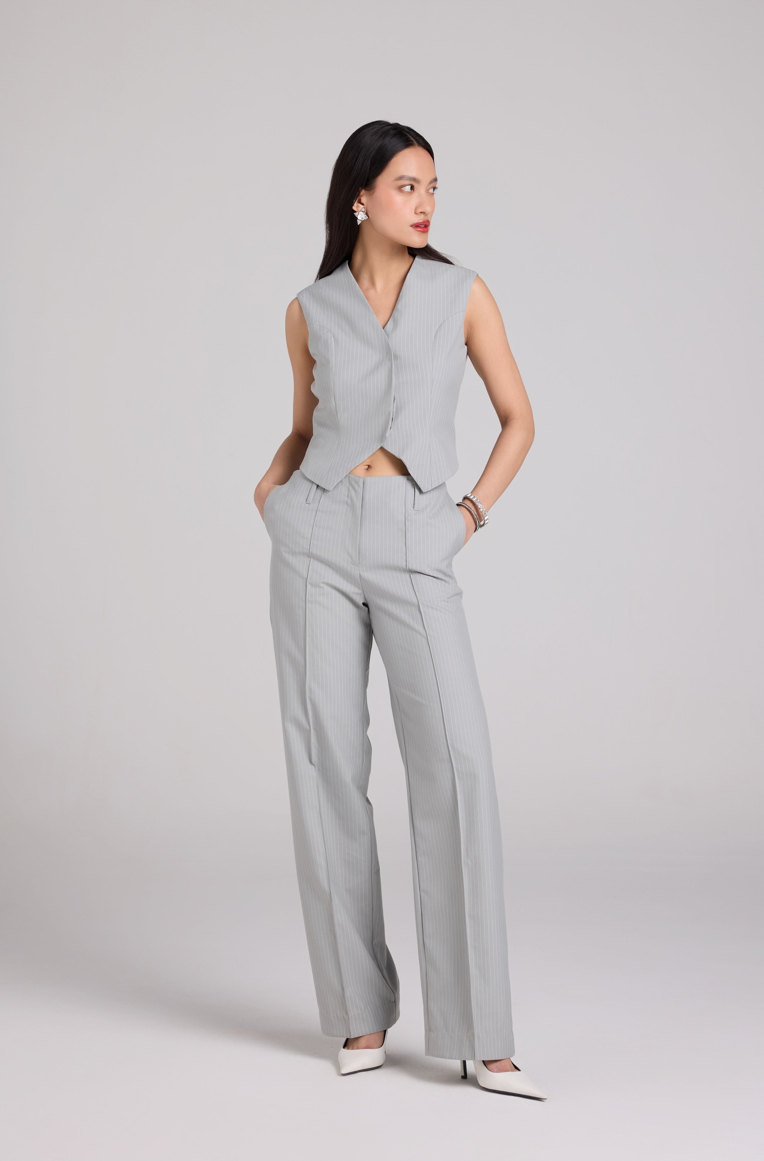 Classic Pinstripe Waistcoat Set