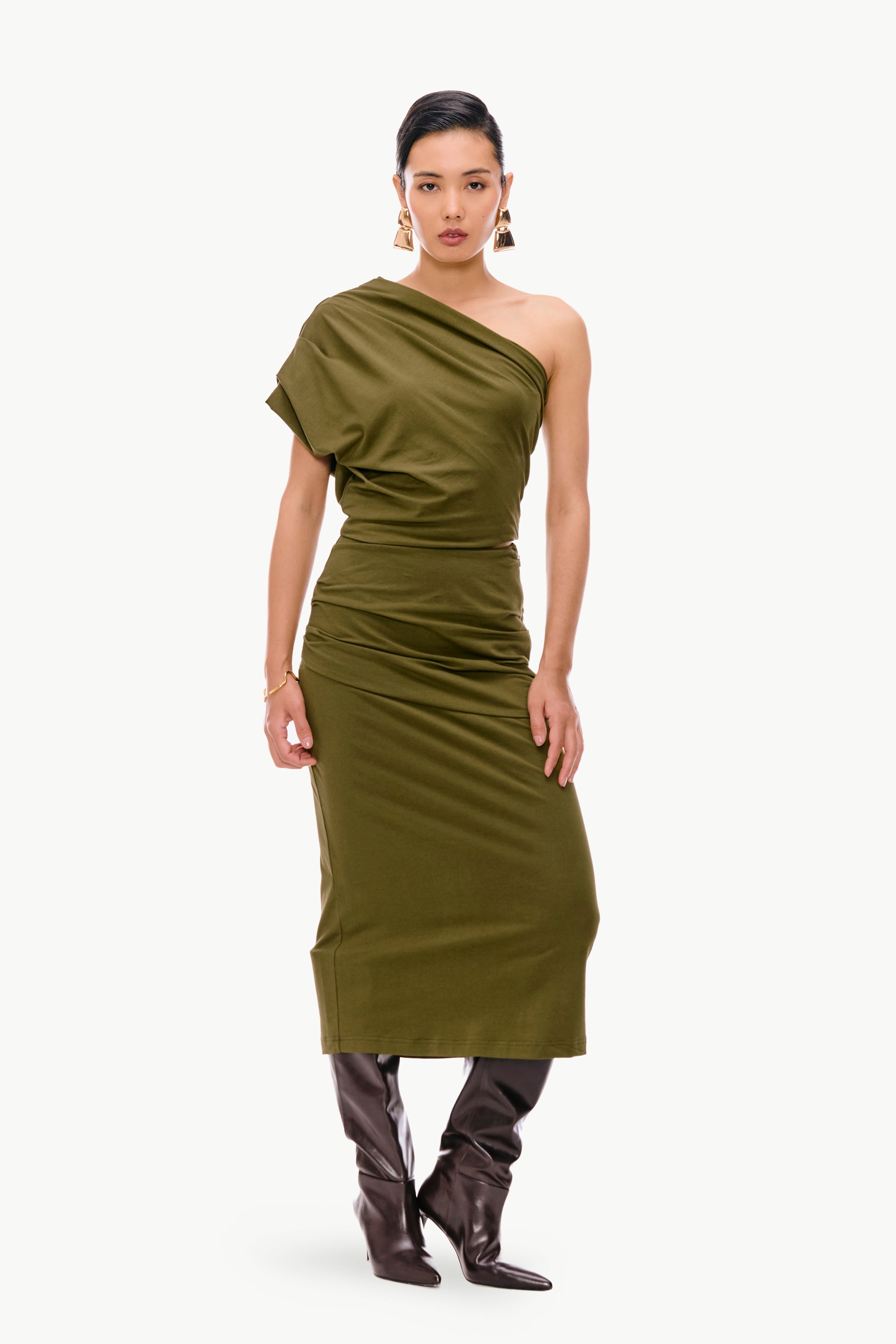 Draped Jersey Set