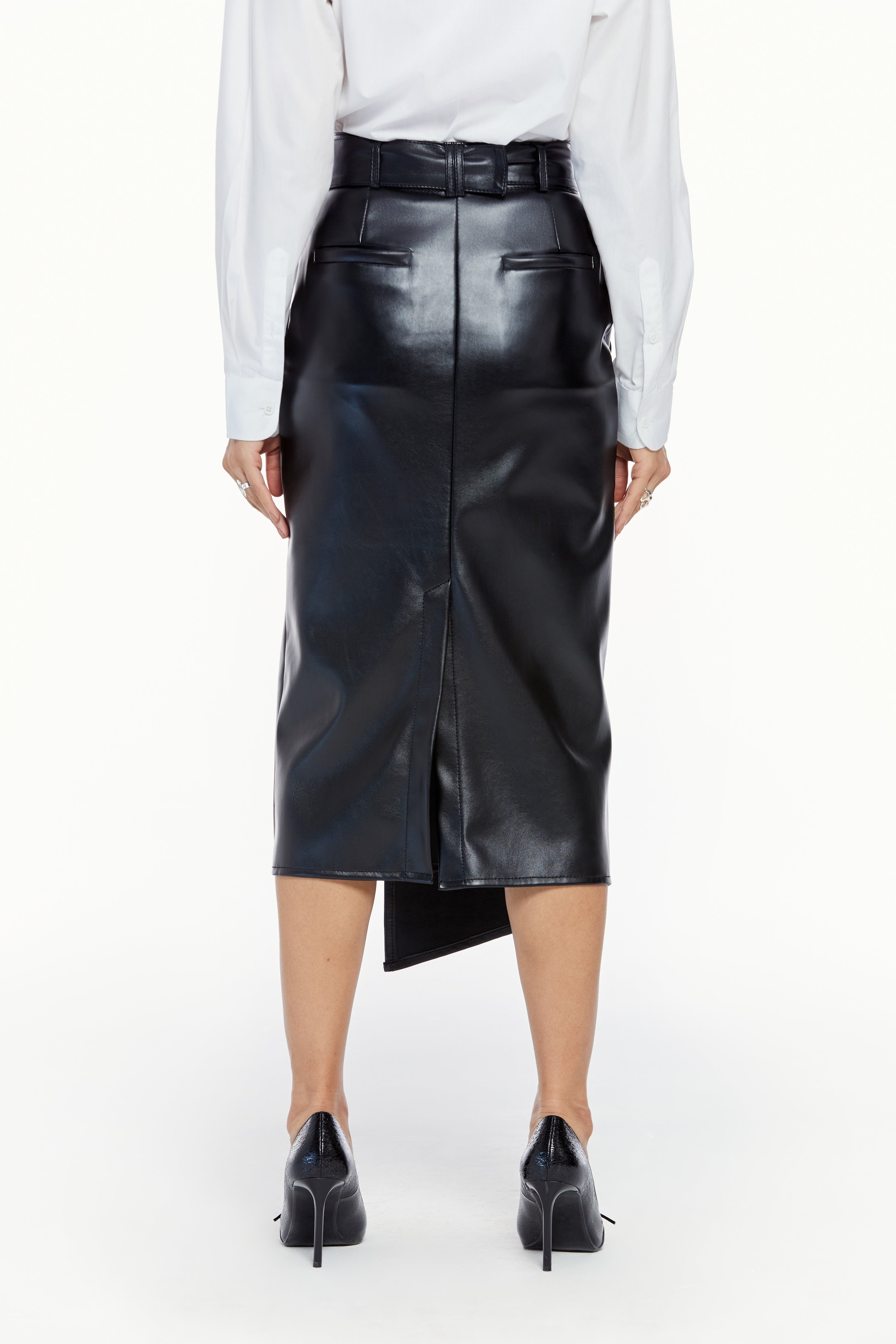 Leather Midi Skirt