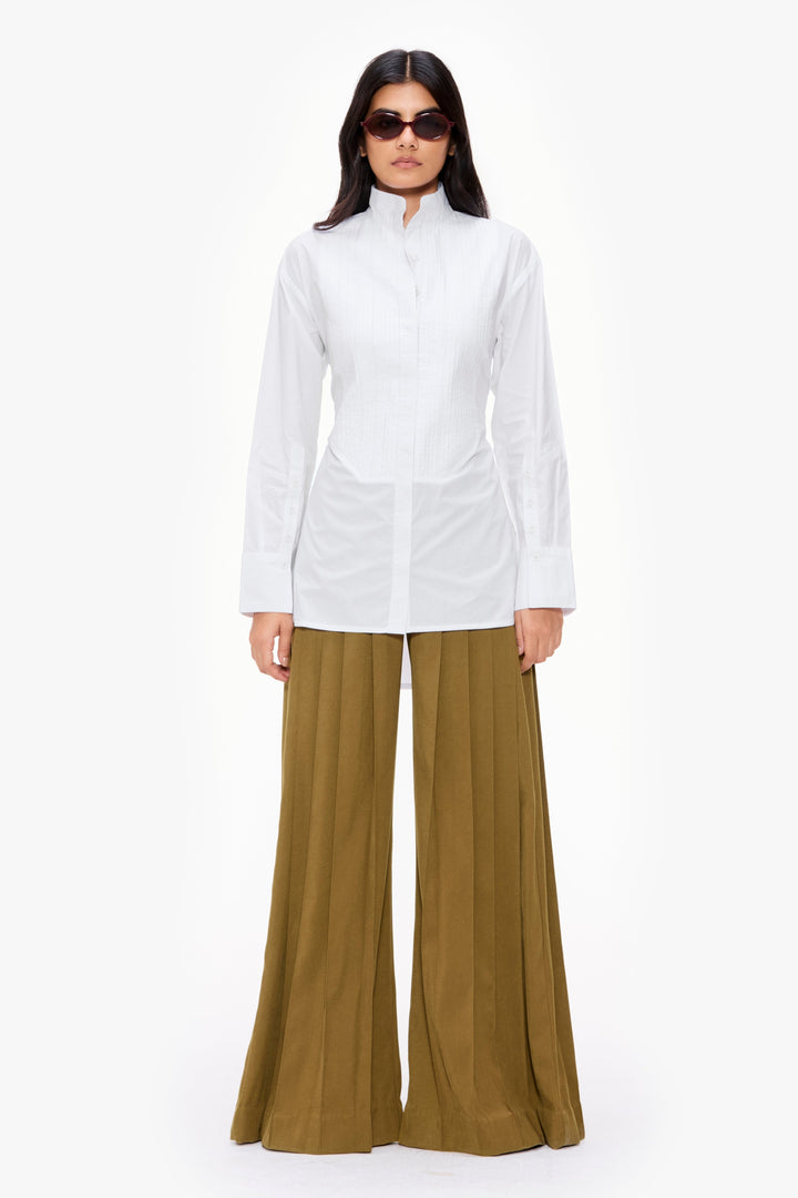 Pintucked Adjustable Shirt