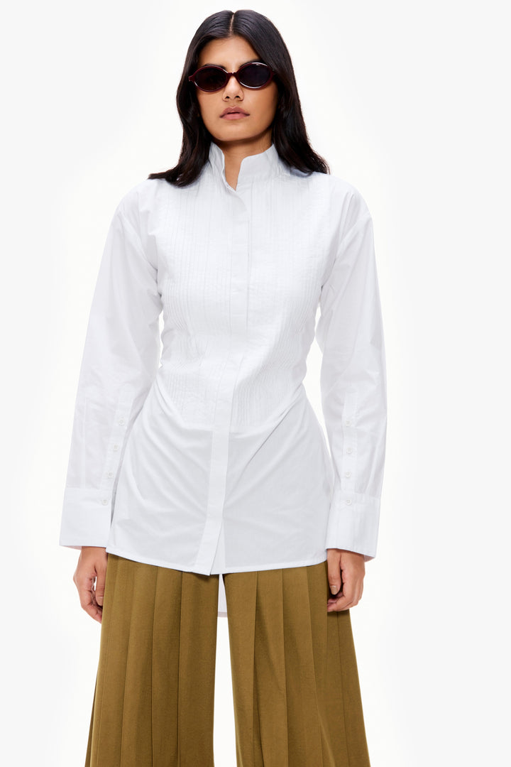 Pintucked Adjustable Shirt