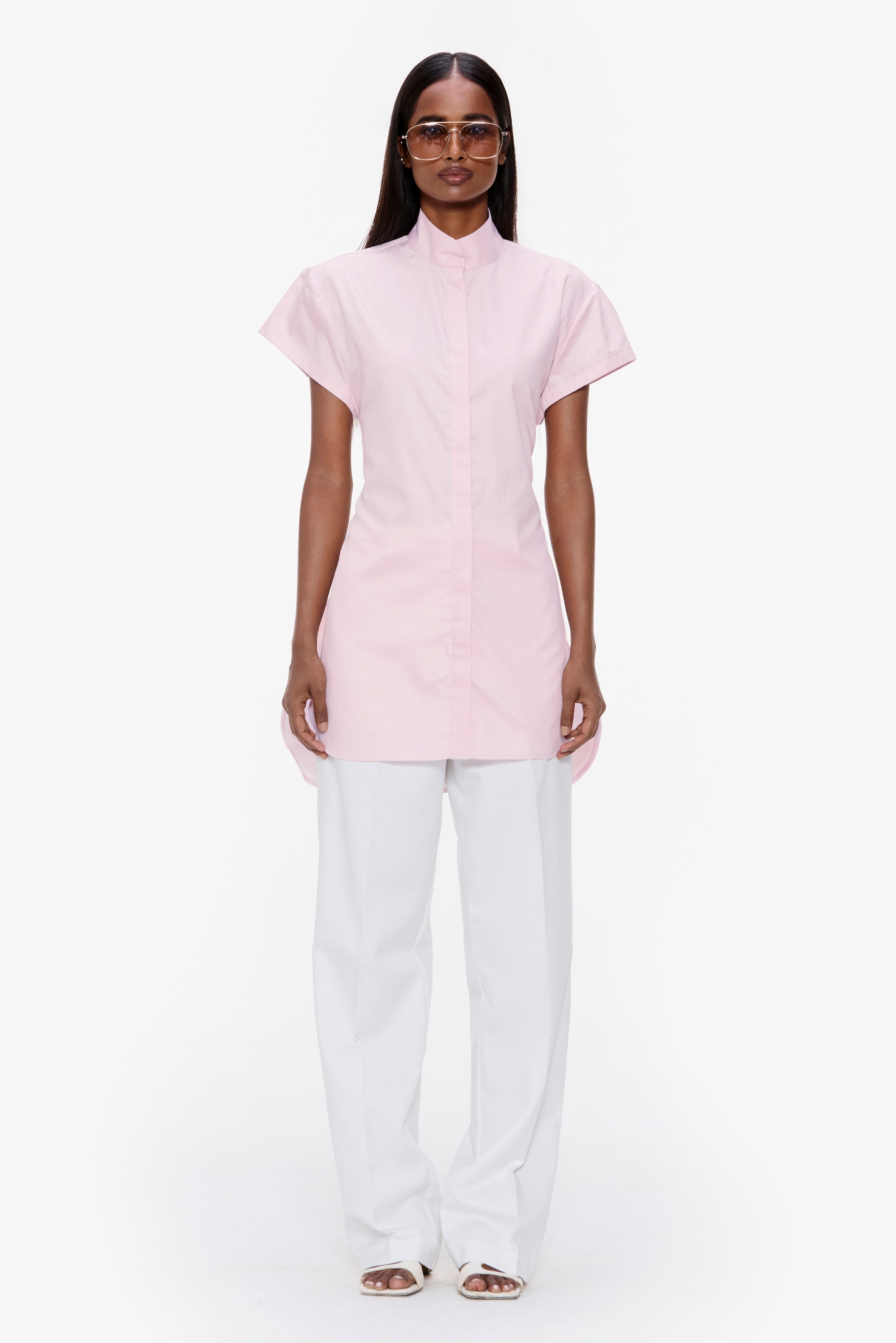 Short Sleeve Adjustable Shirt