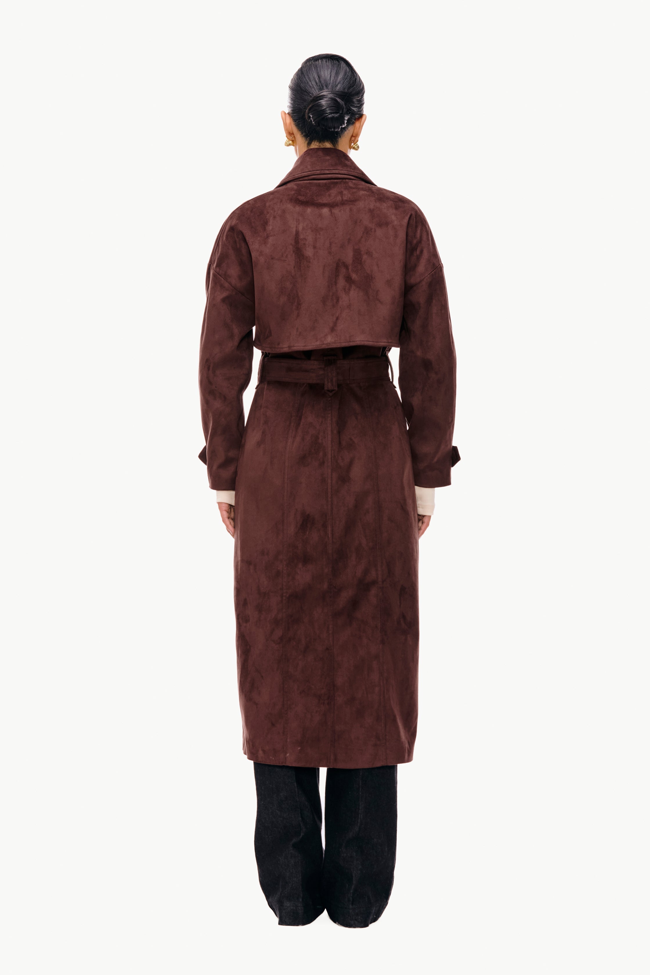 Suede Trench Coat