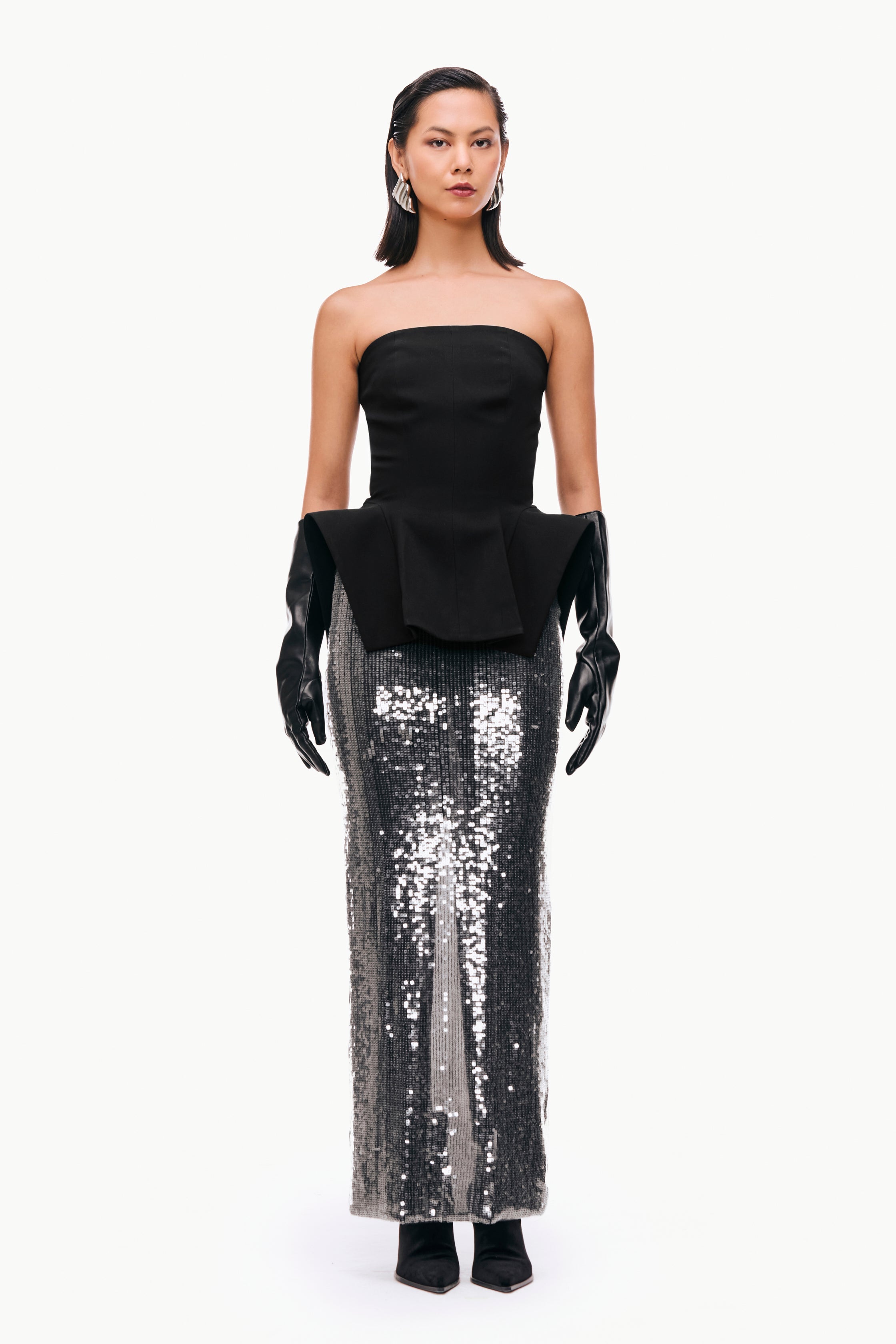 Peplum Bustier Top