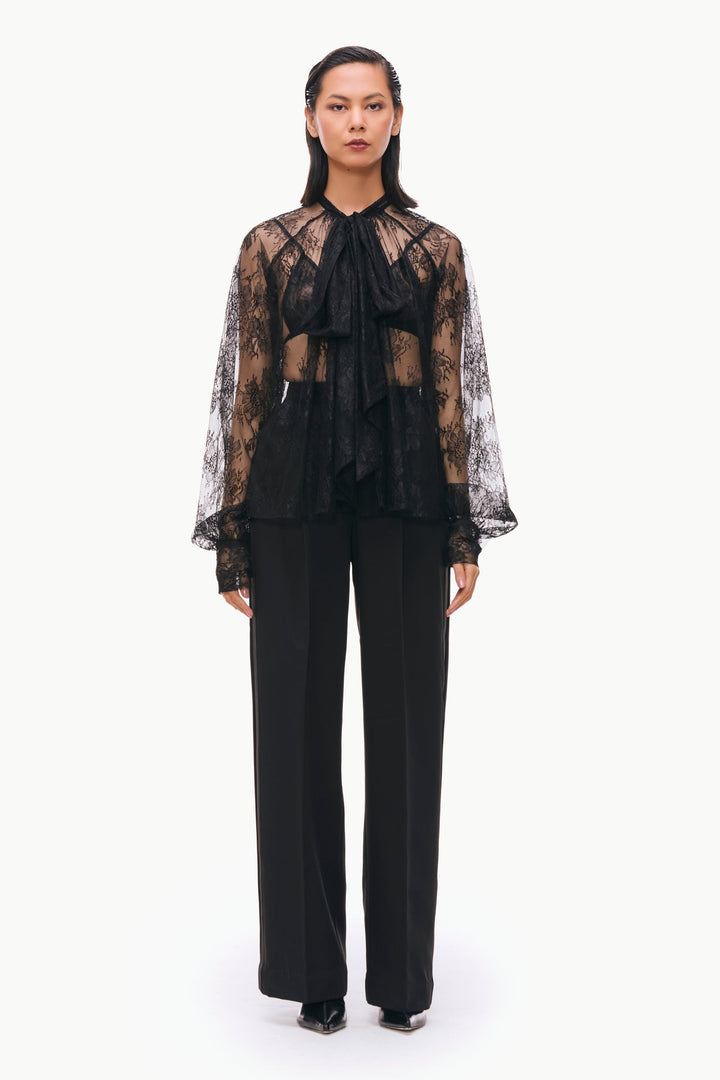 Draped Lace Blouse