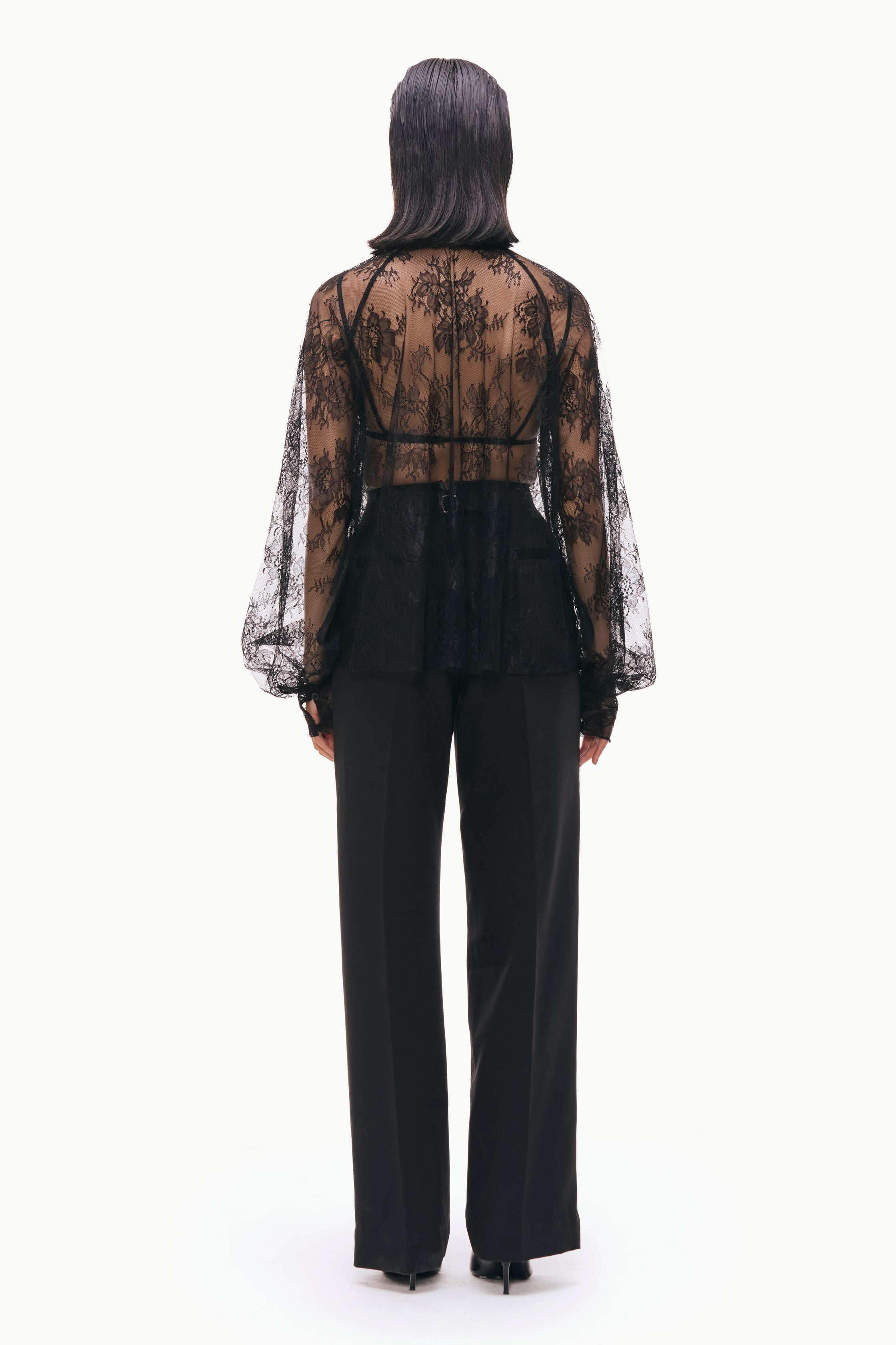 Draped Lace Blouse
