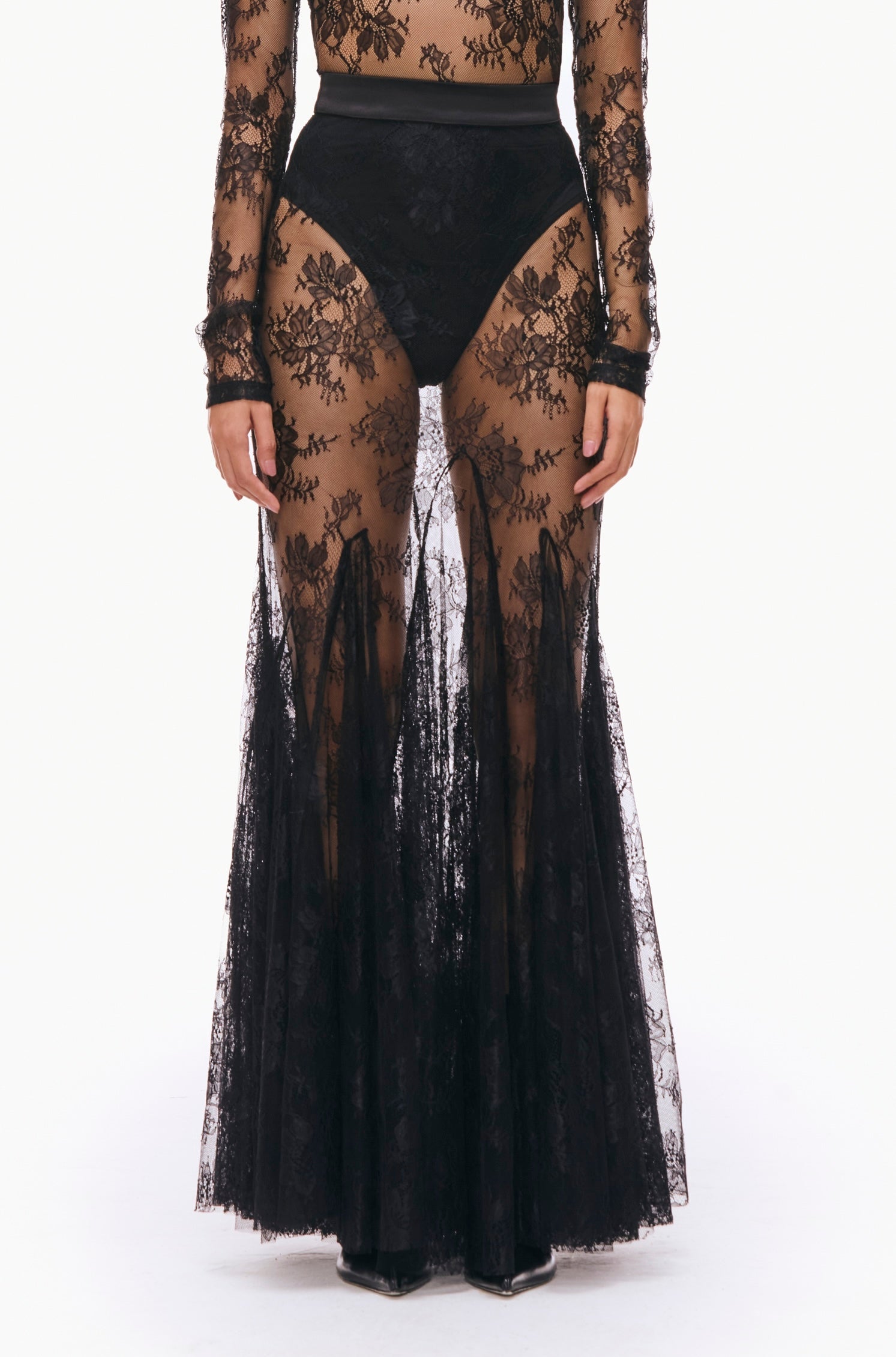 Lace Godet Skirt