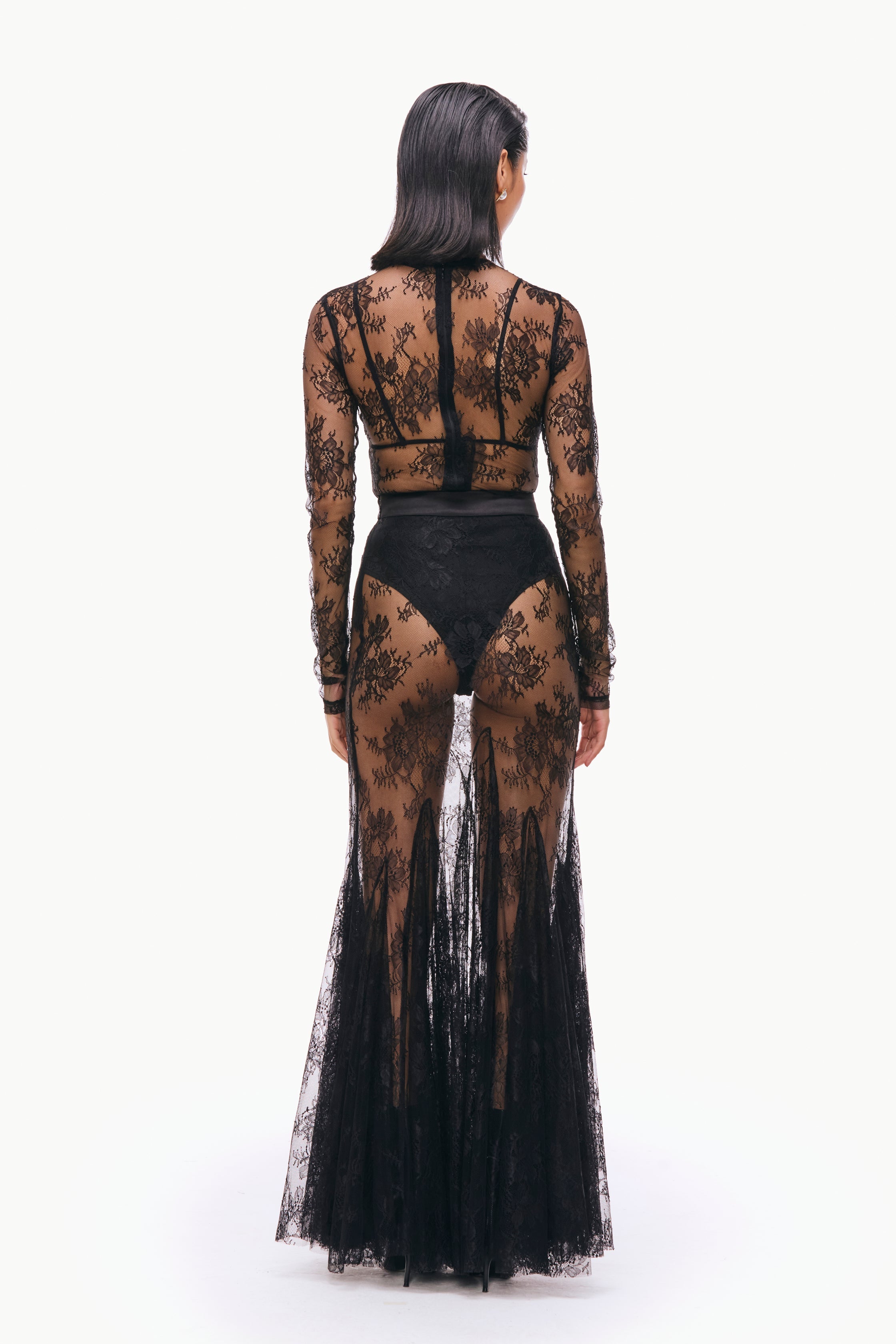 Lace Godet Skirt
