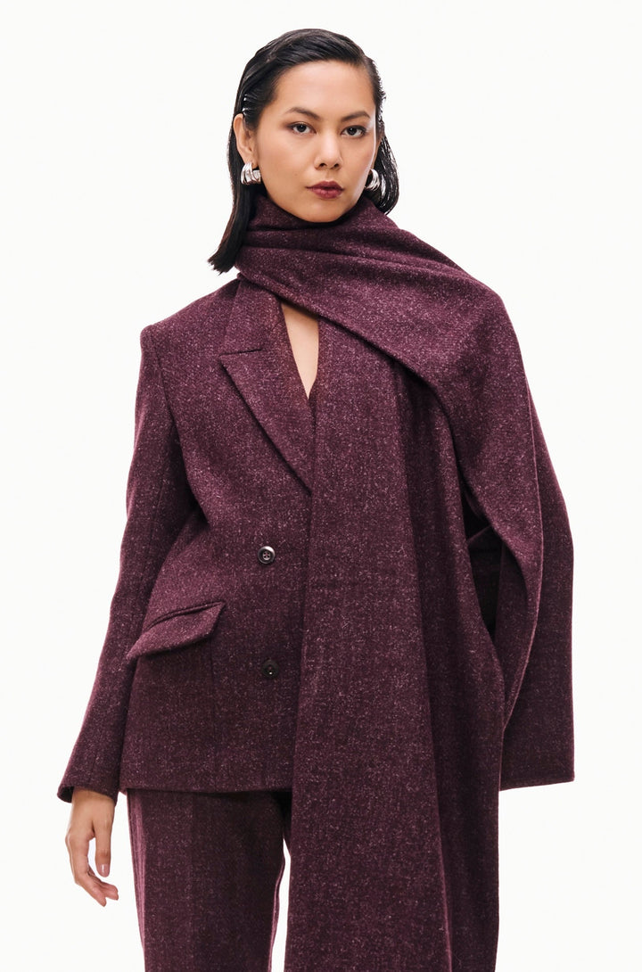 Modular Wool Scarf Blazer