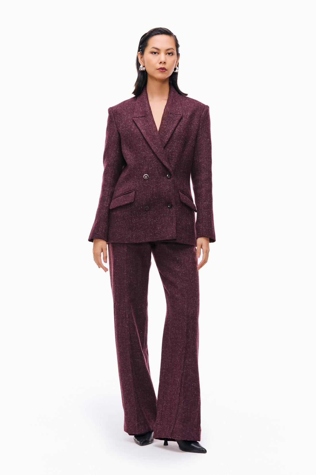 Modular Wool Scarf Blazer