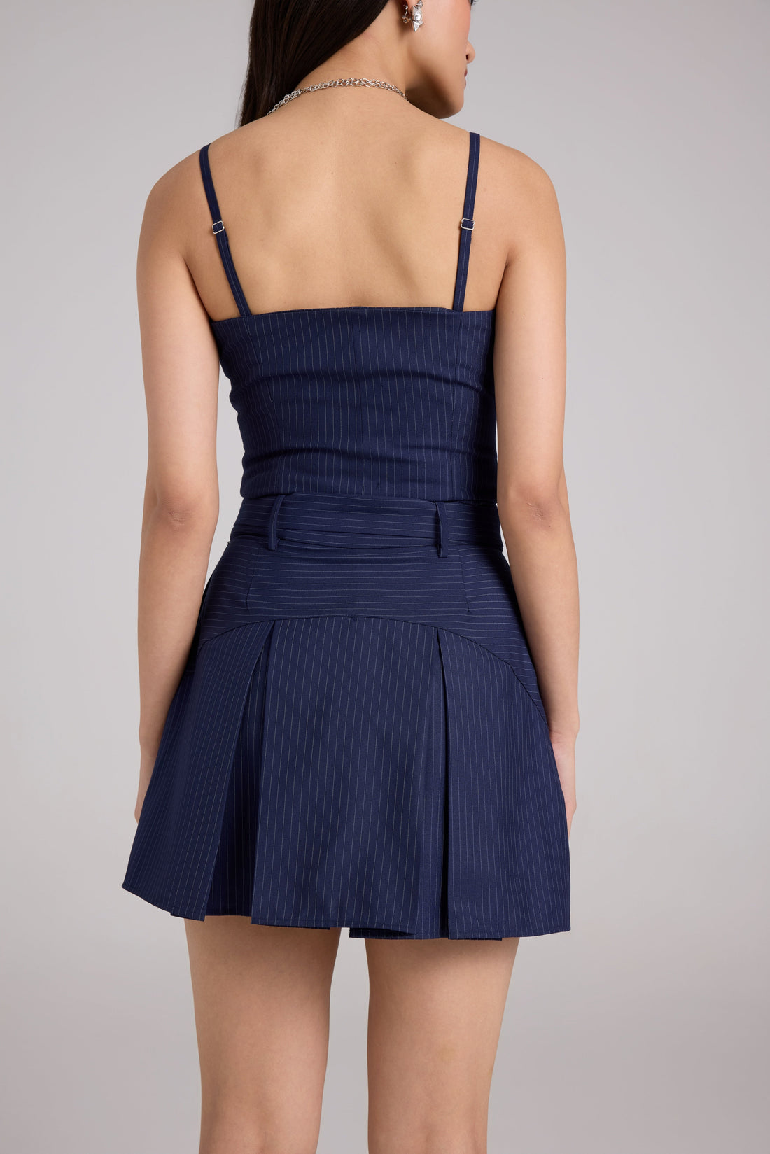 Indigo Pinstripe Mini Set