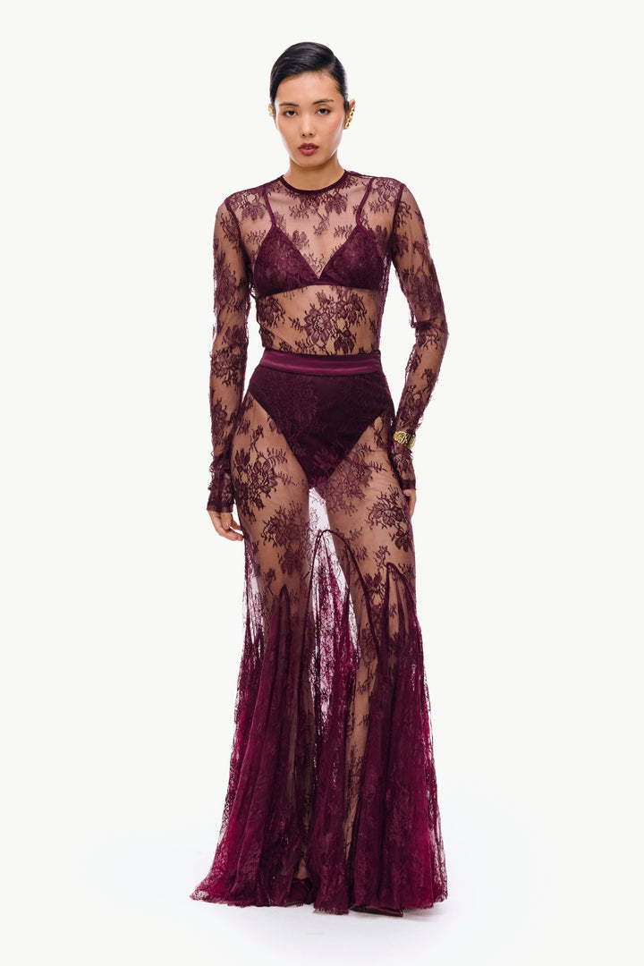 Lace Godet Skirt