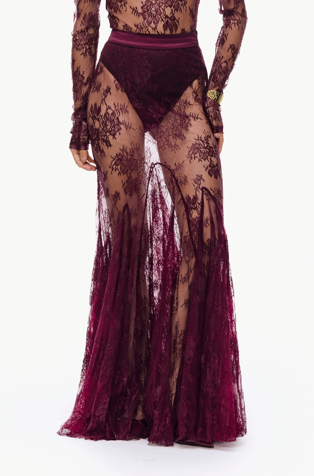 Lace Godet Skirt