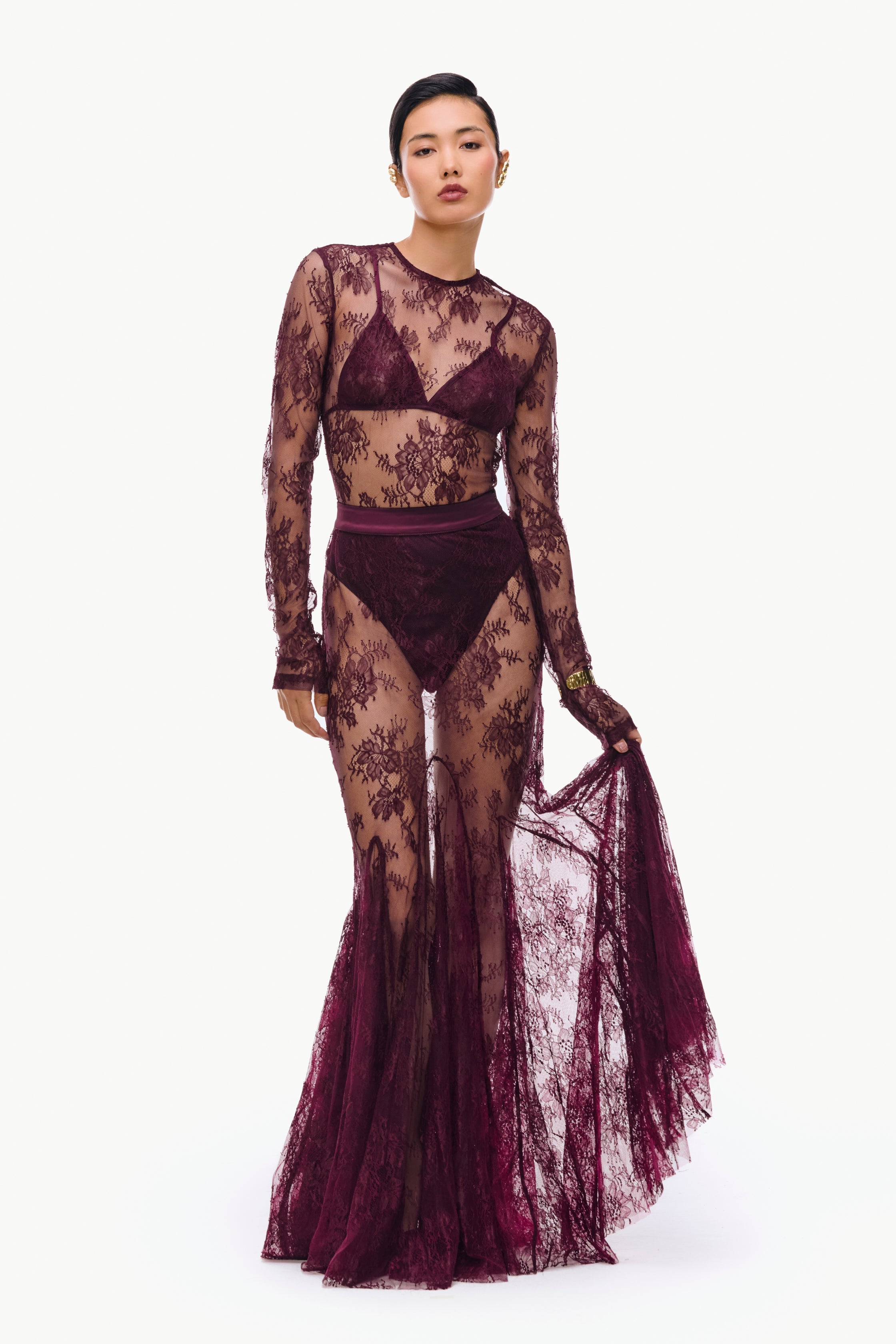 Lace Godet Skirt