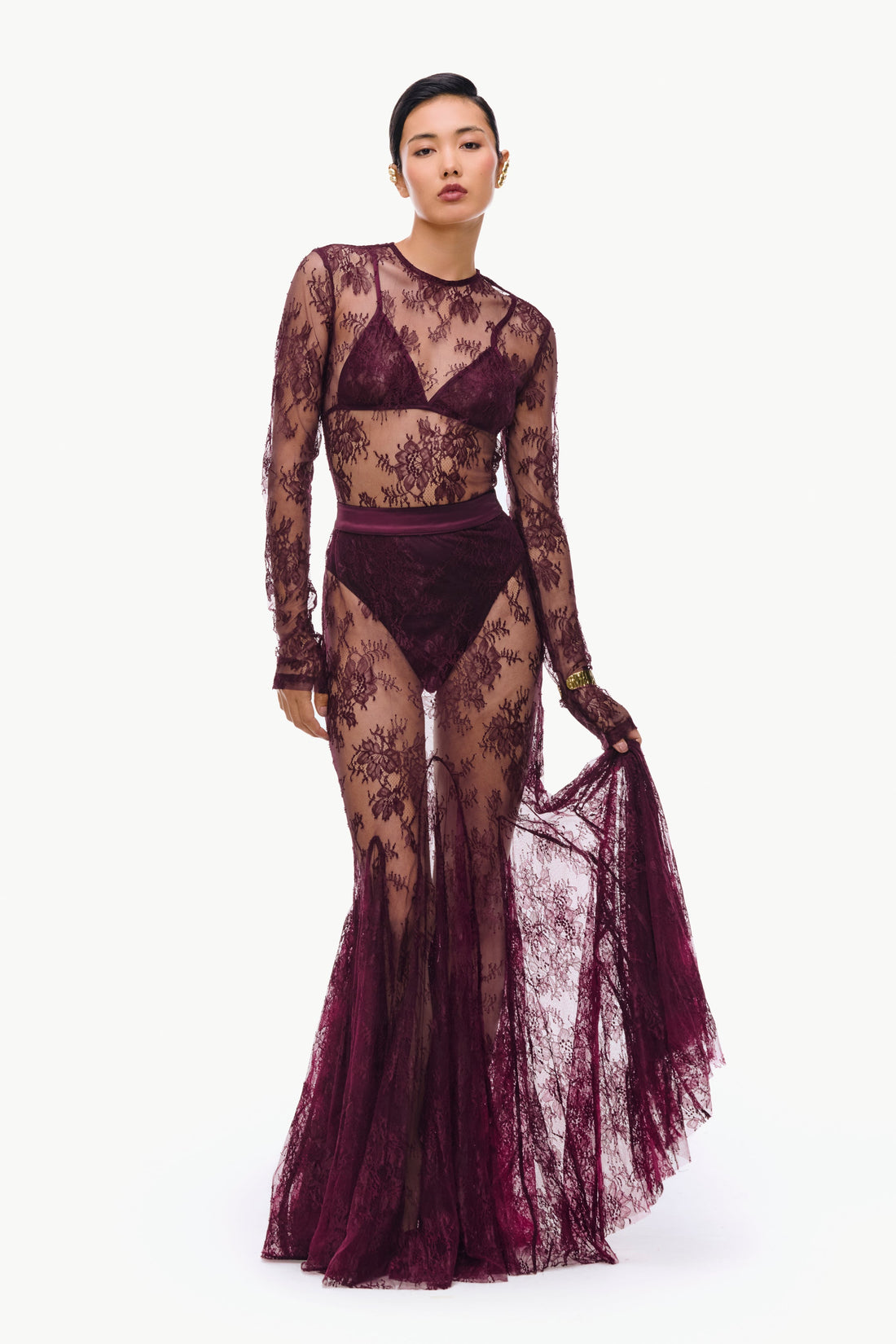 Lace Godet Skirt
