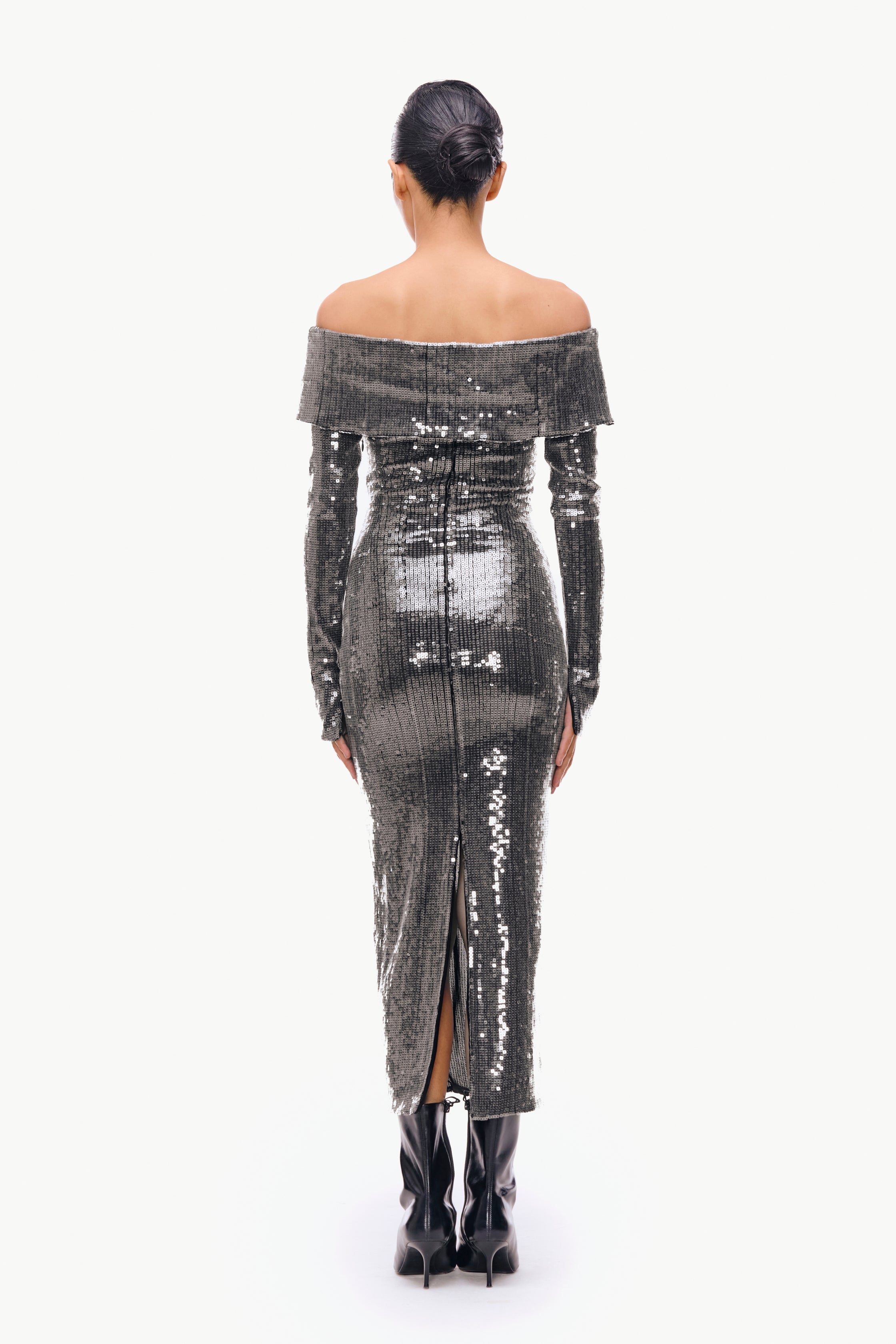 Off-Shoulder Sequin Dress