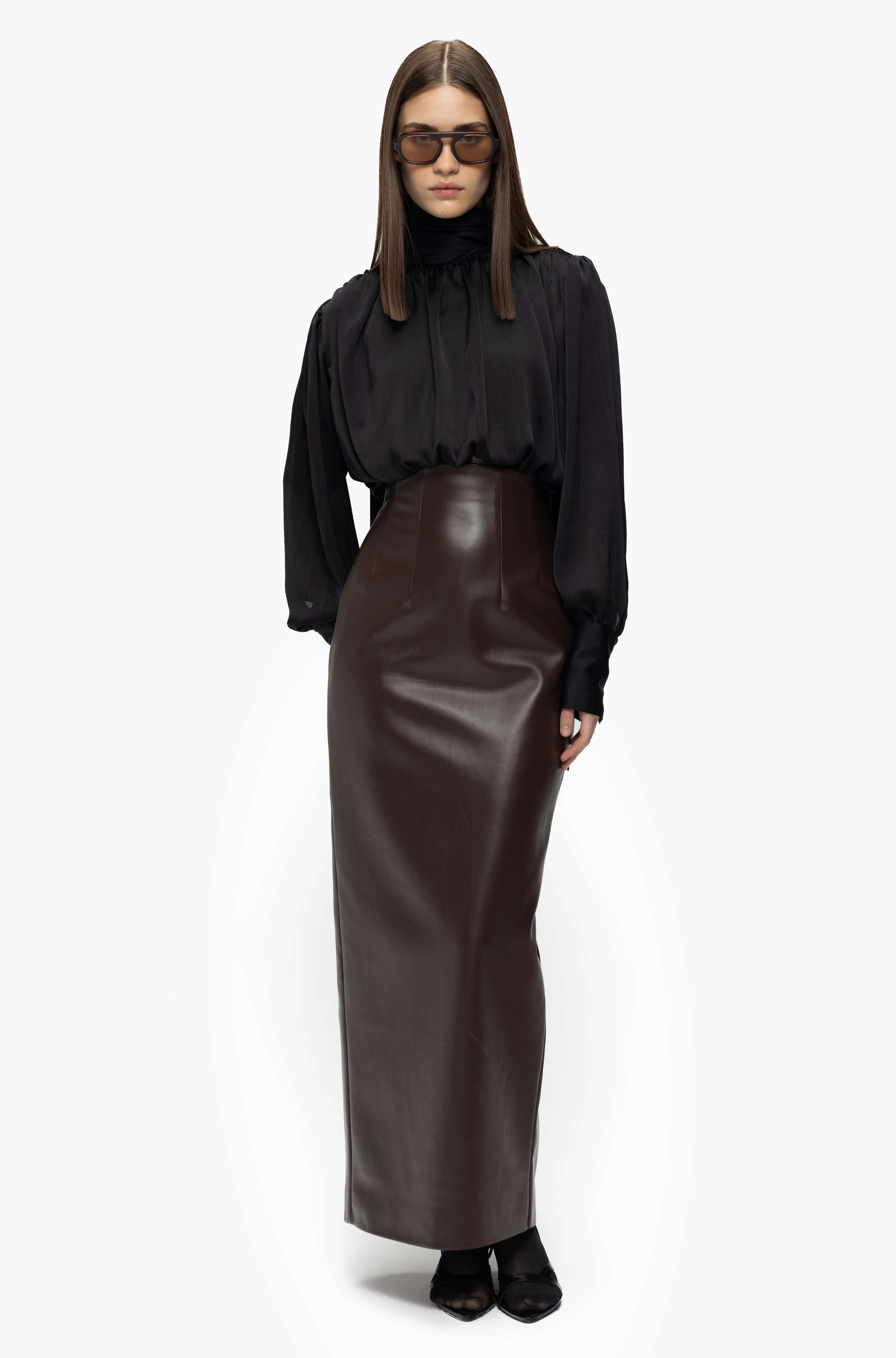 Gathered Tie Blouse