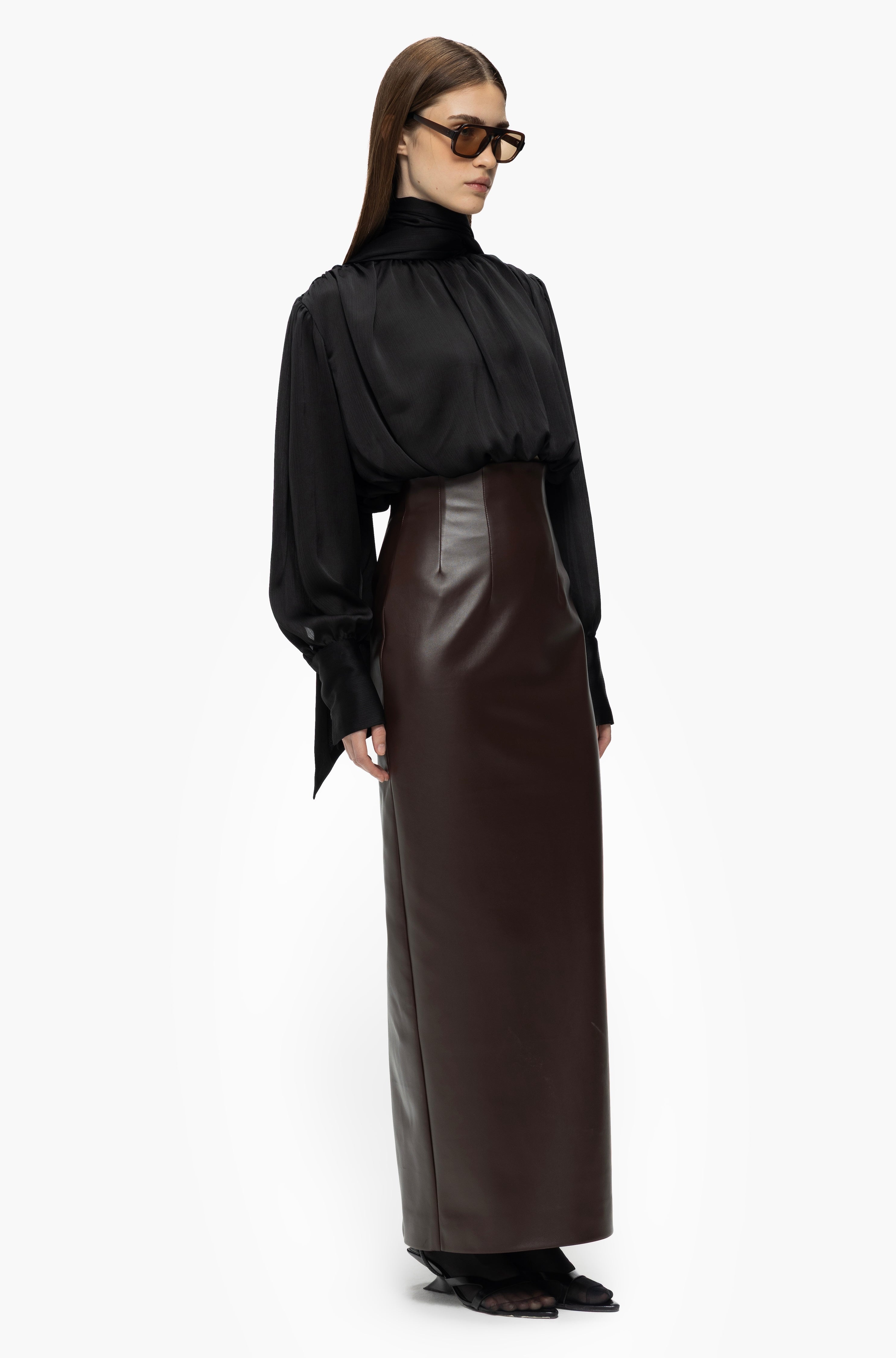 Gathered Tie Blouse