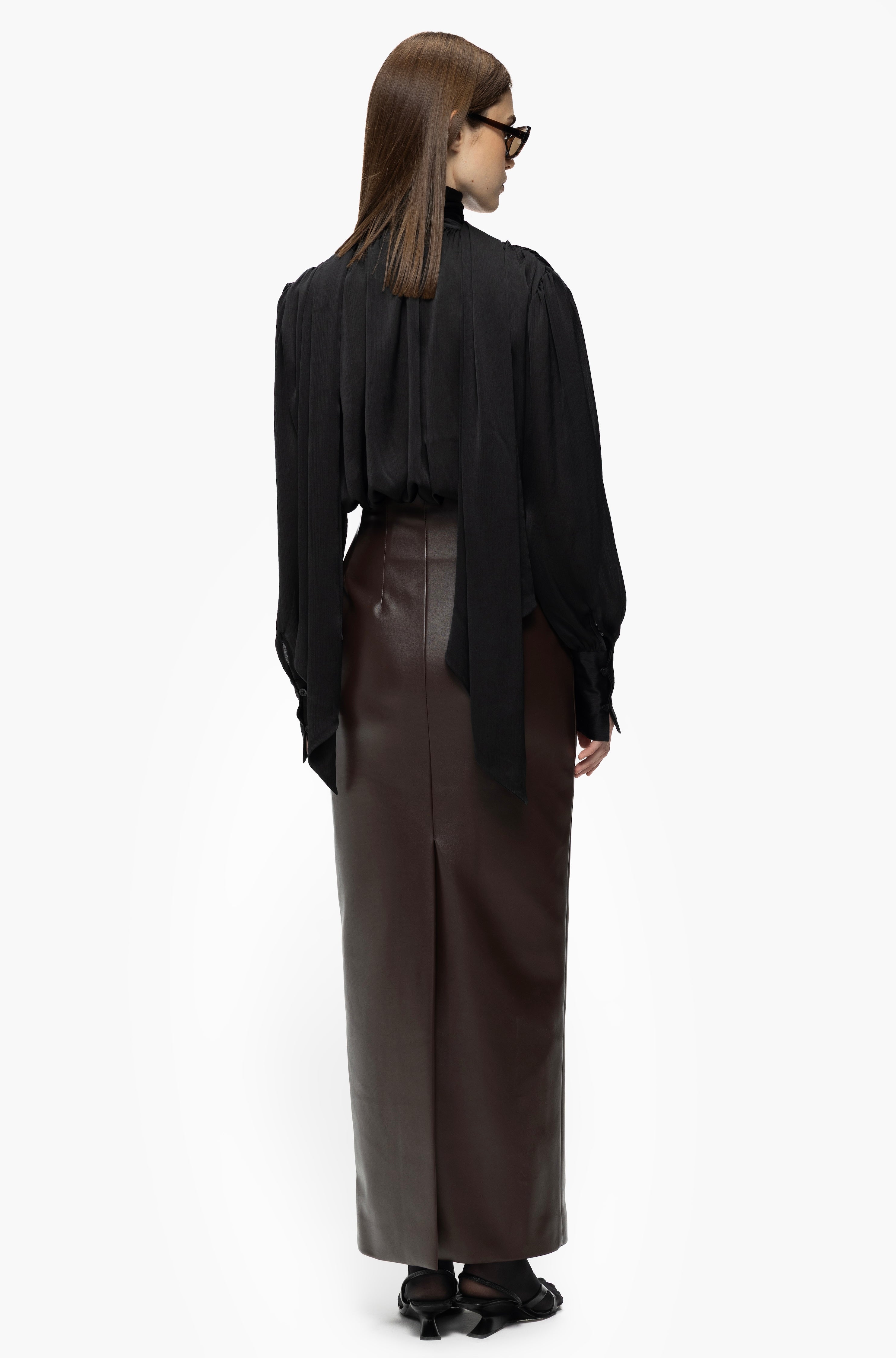 Gathered Tie Blouse