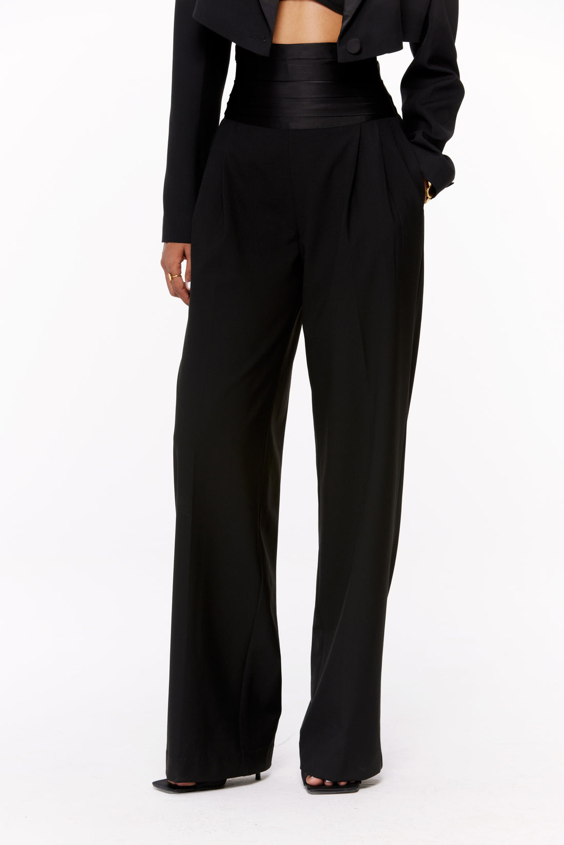 Cropped Tuxedo Suit