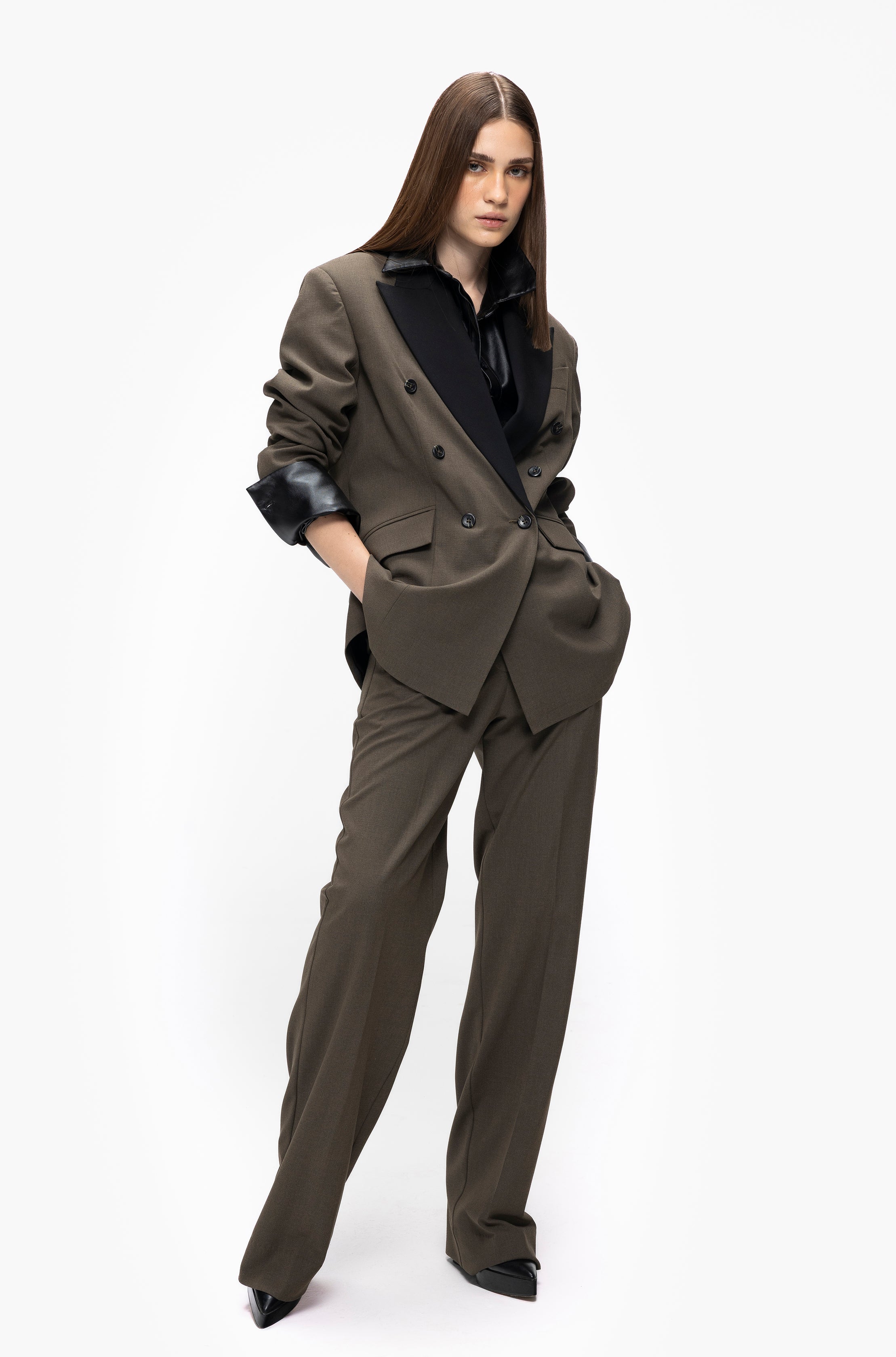 Peak Double-Breasted Blazer