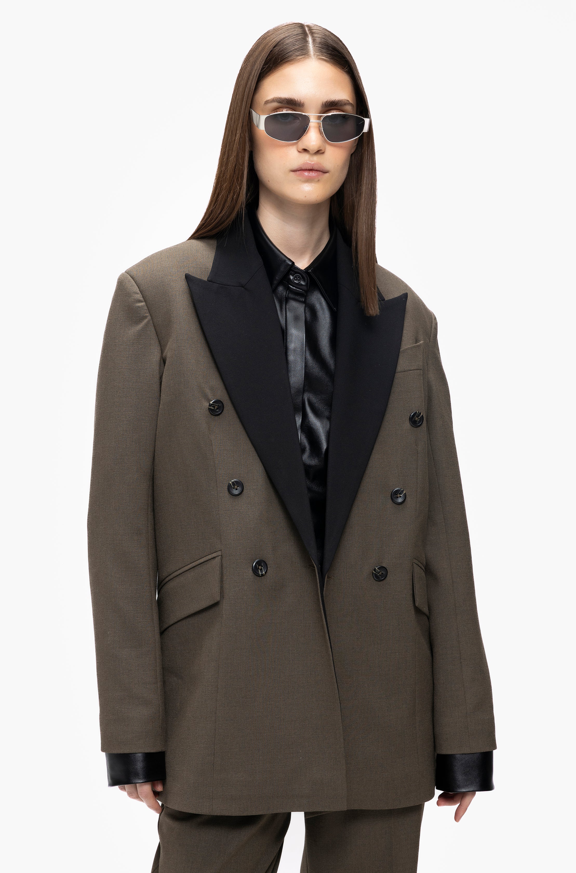 Peak Double-Breasted Blazer