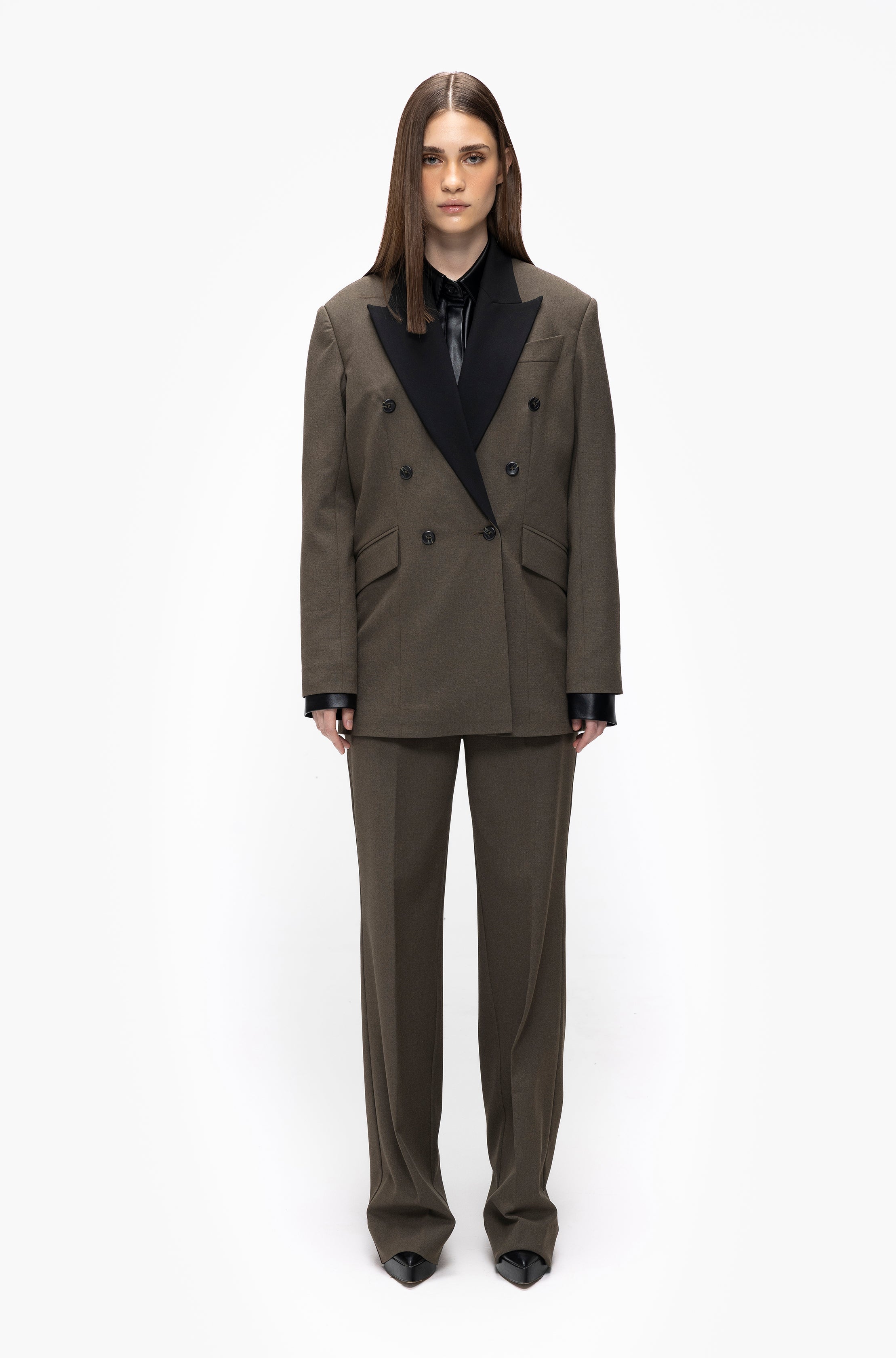 Peak Double-Breasted Blazer