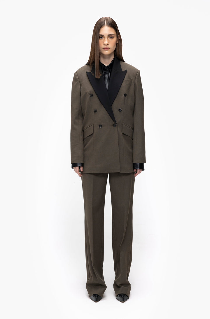 Peak Double-Breasted Blazer