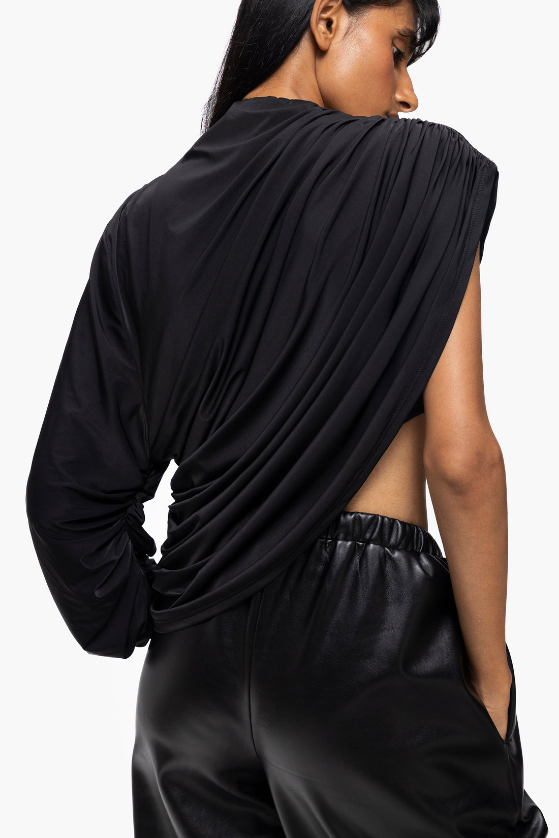 Oblique Cowl Top
